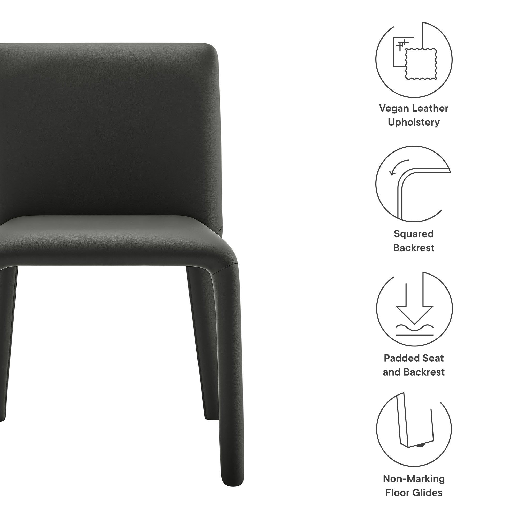 Modway Rhodes Vegan Leather Upholstered Dining Chair