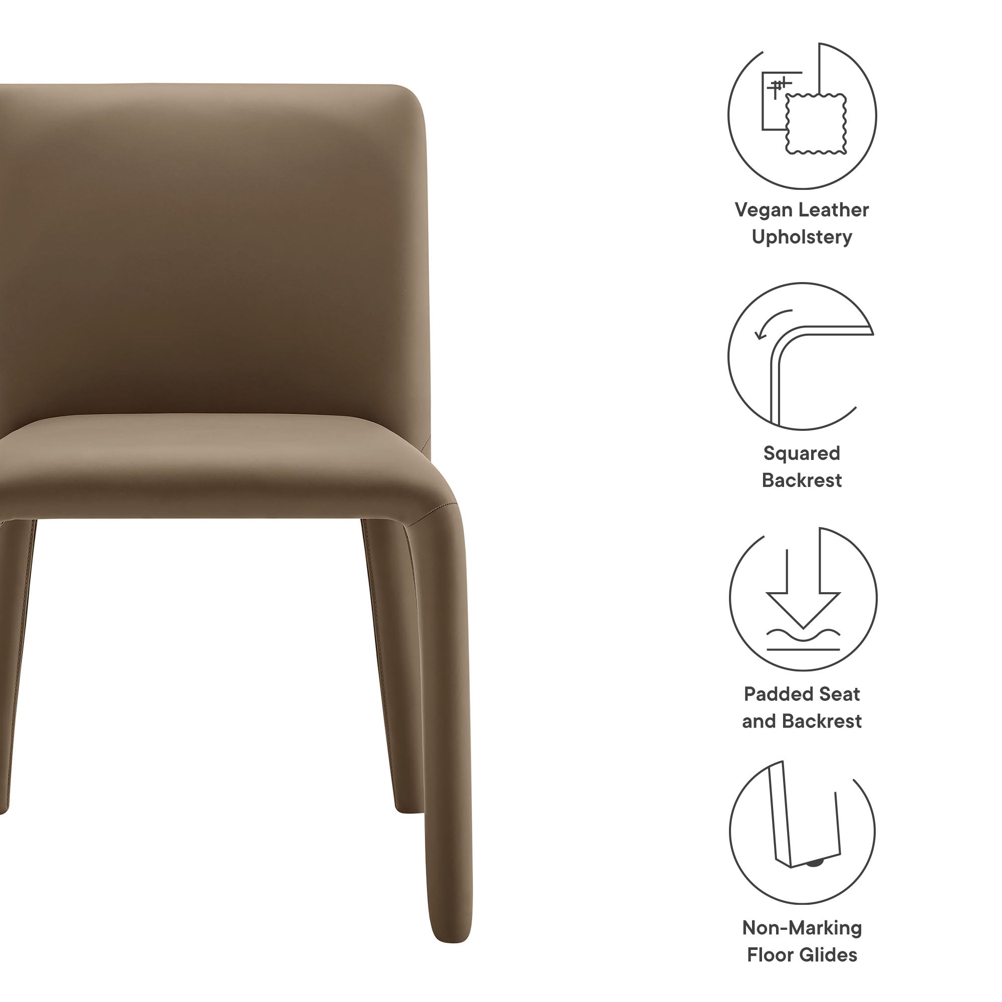Modway Rhodes Vegan Leather Upholstered Dining Chair