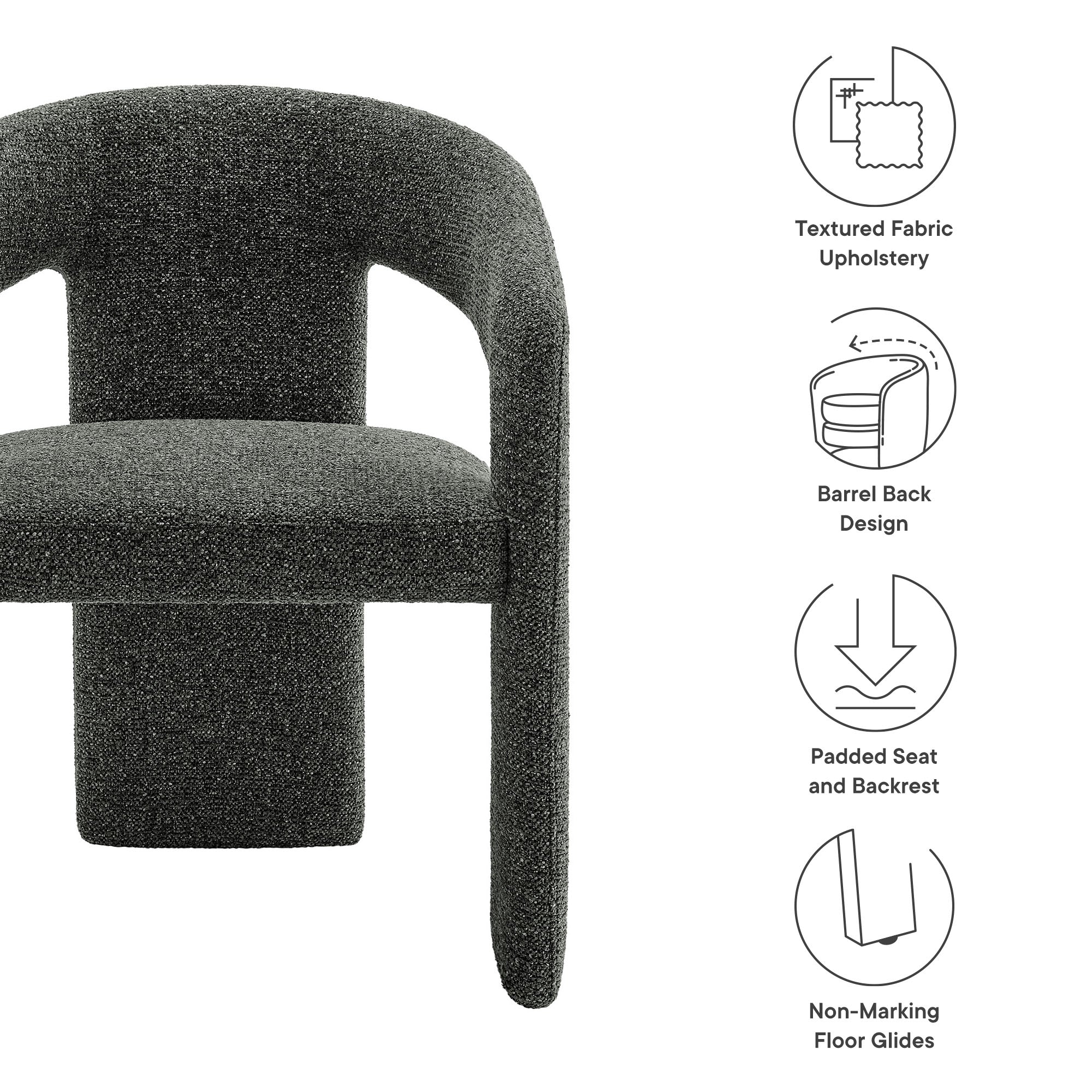 Modway Oslo Barrel Fabric Upholstered Dining Accent Chair