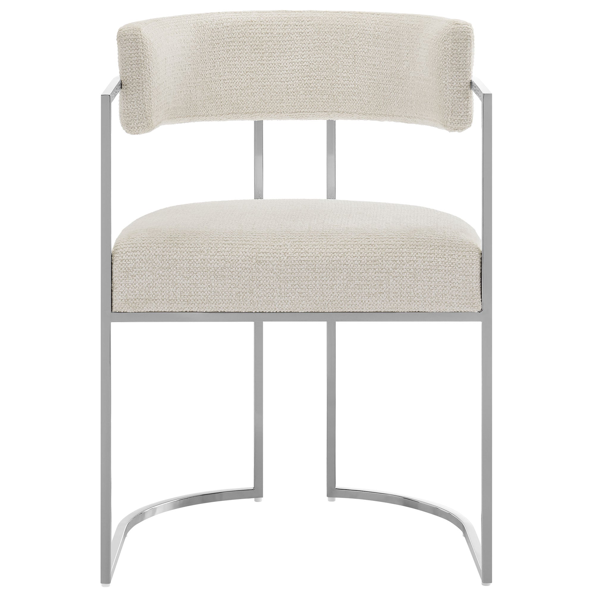 Modway Huron Curved Back Fabric and Metal Dining Accent Chair