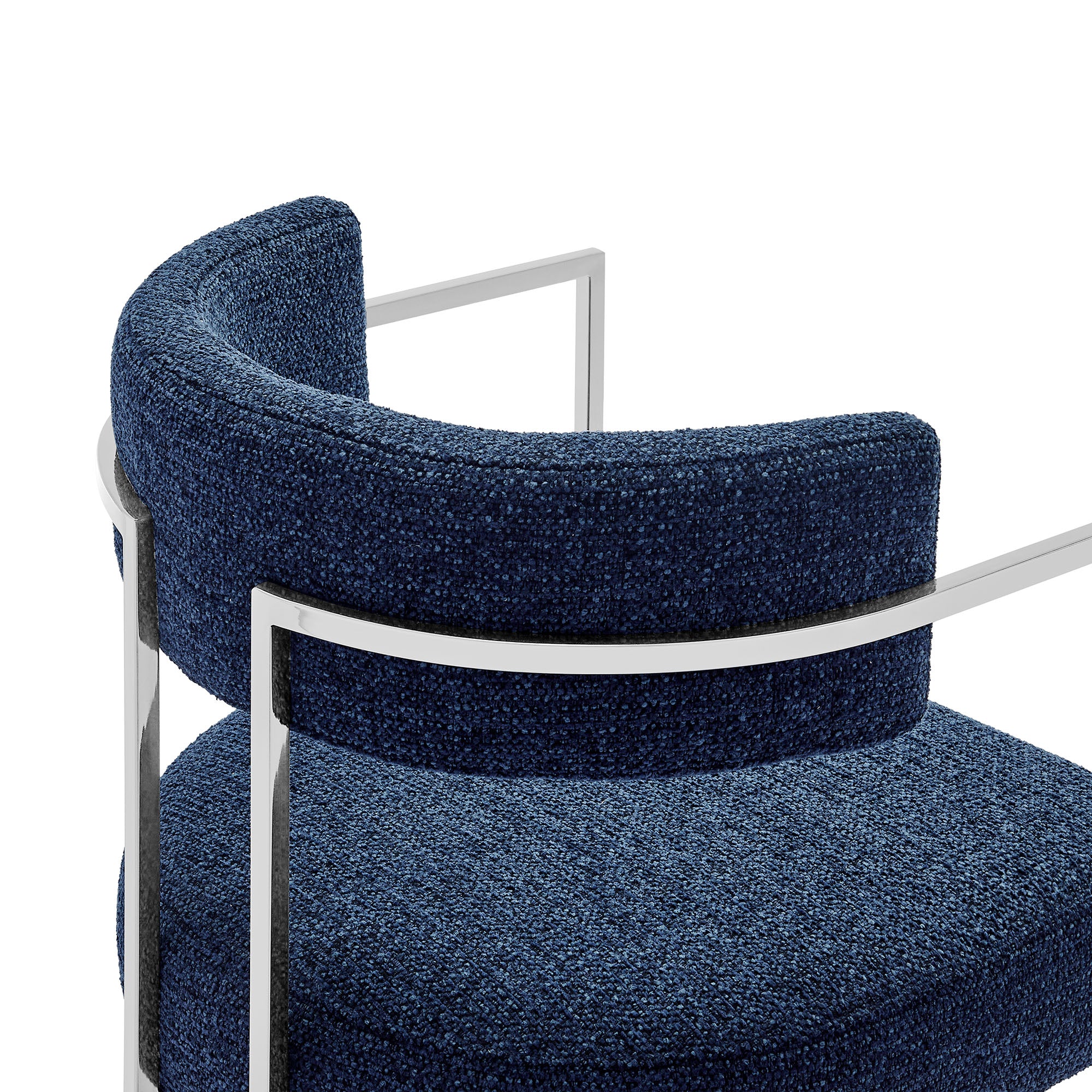 Modway Huron Curved Back Fabric and Metal Dining Accent Chair
