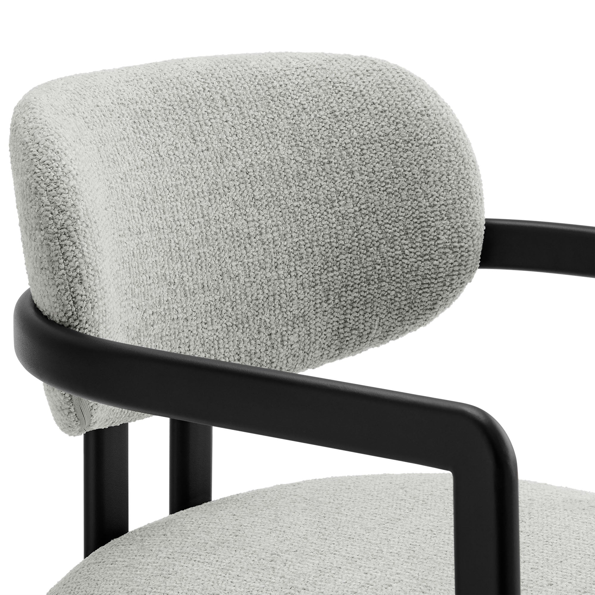 Modway Elio Barrel Fabric and Metal Dining Chair