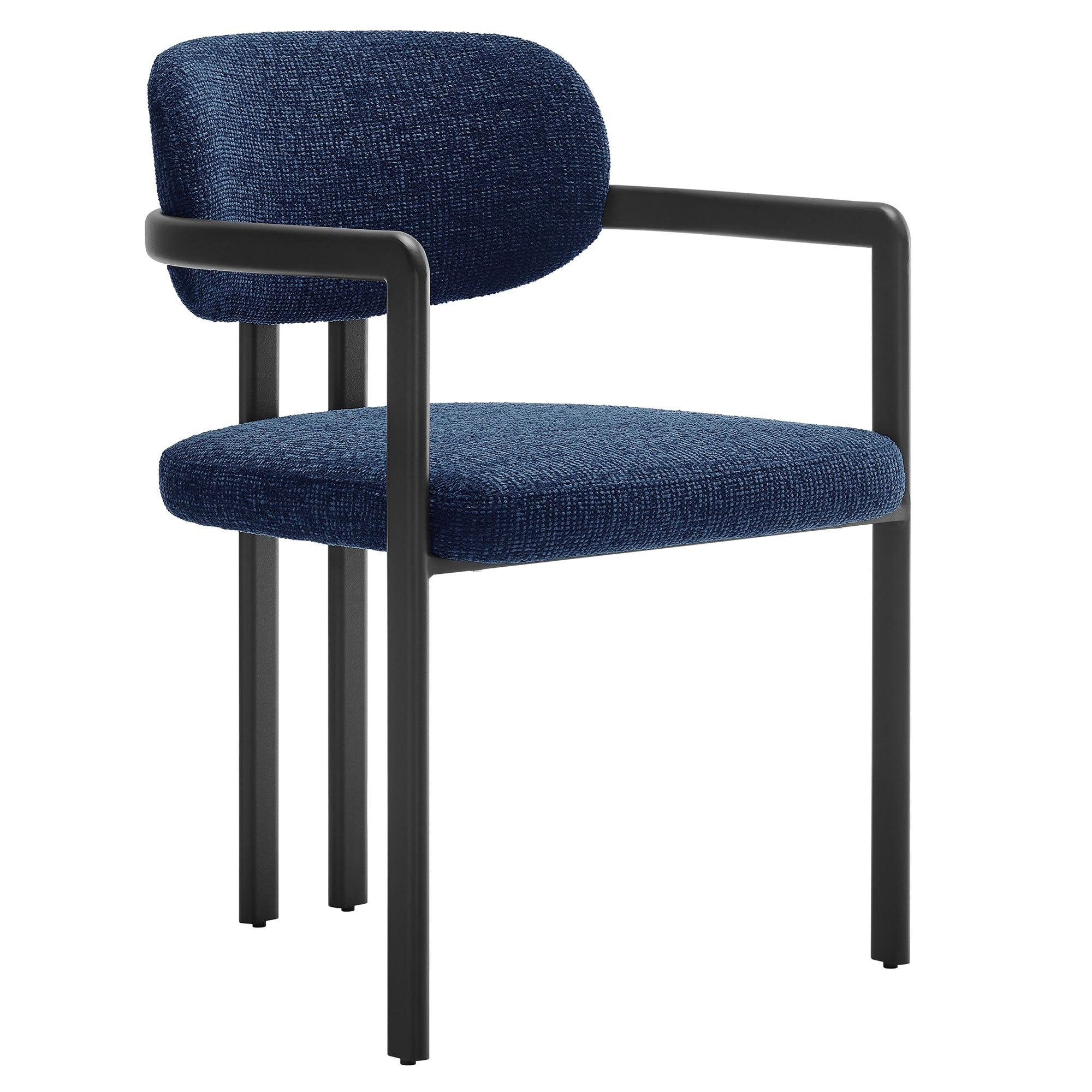 Modway Elio Barrel Fabric and Metal Dining Chair