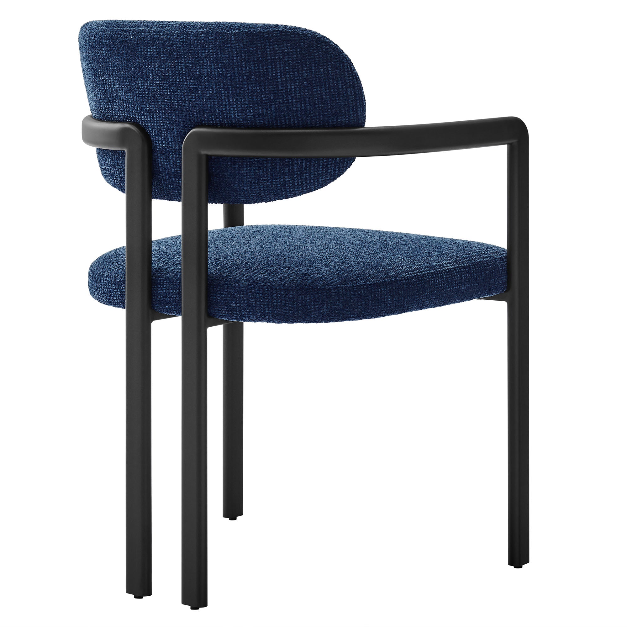 Modway Elio Barrel Fabric and Metal Dining Chair