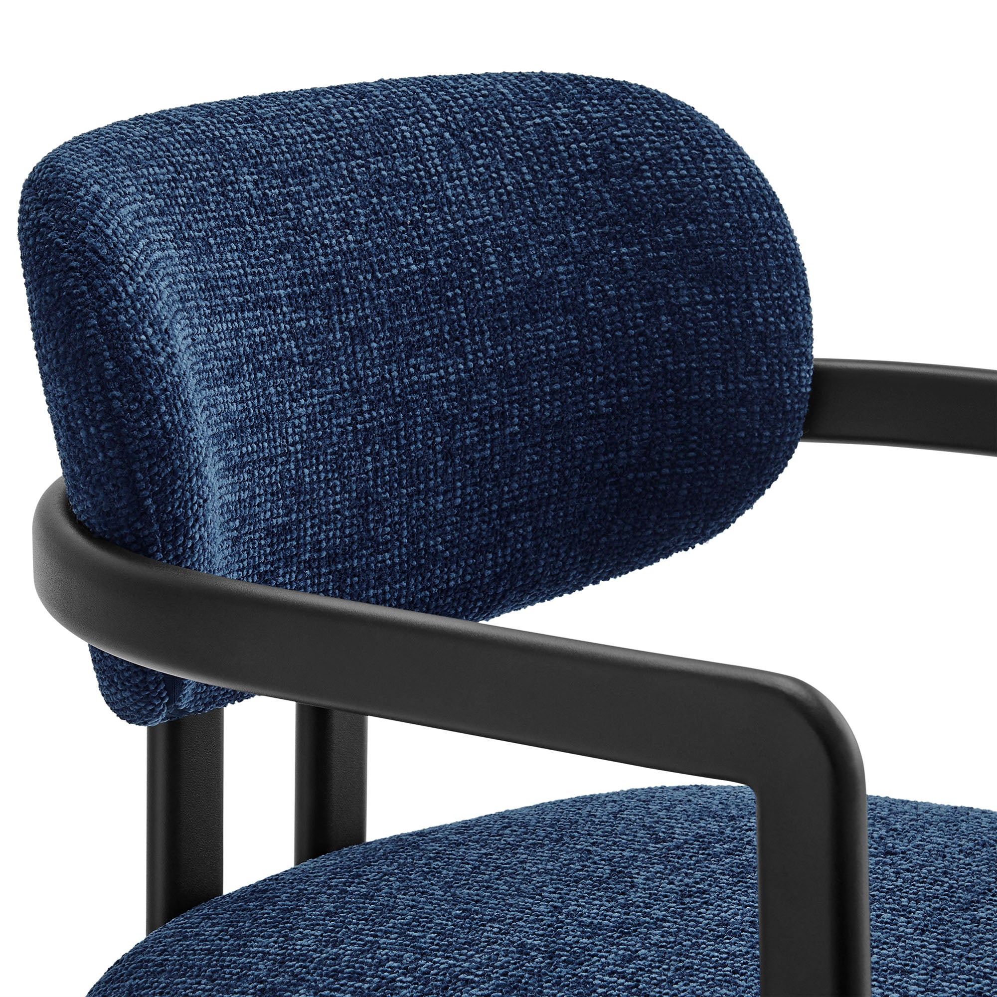 Modway Elio Barrel Fabric and Metal Dining Chair