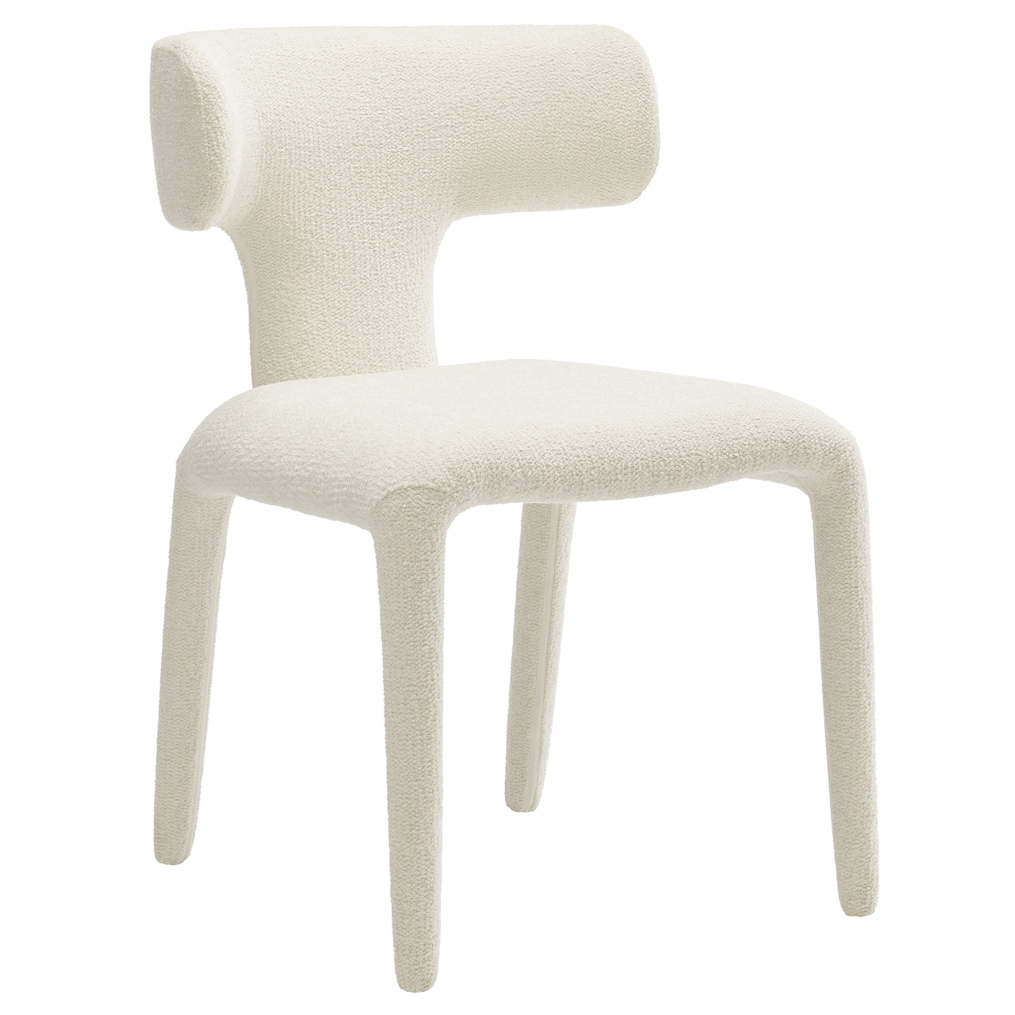 Modway Stellan Curved Back Boucle Upholstered Dining Chair Set of 2