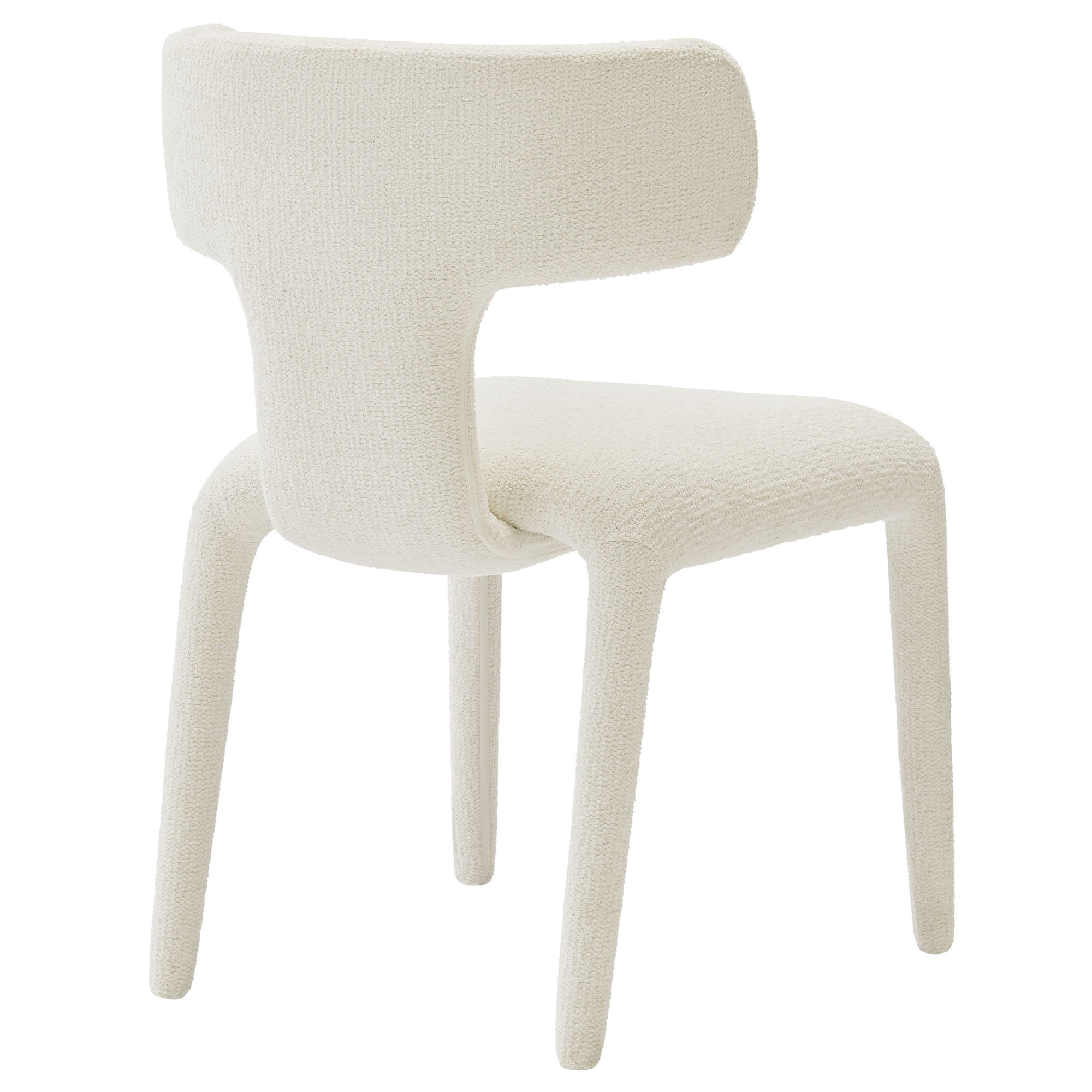 Modway Stellan Curved Back Boucle Upholstered Dining Chair Set of 2
