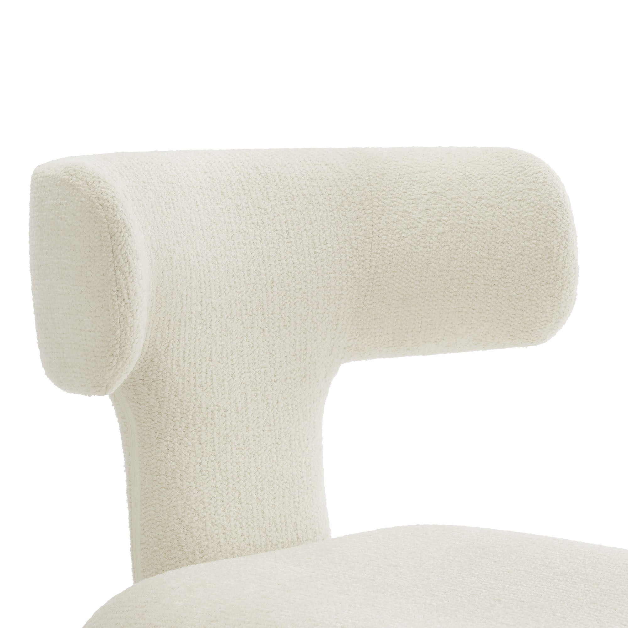 Modway Stellan Curved Back Boucle Upholstered Dining Chair Set of 2