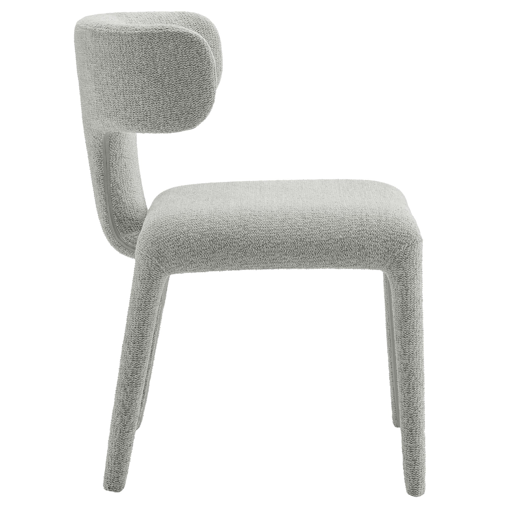 Modway Stellan Curved Back Boucle Upholstered Dining Chair Set of 2