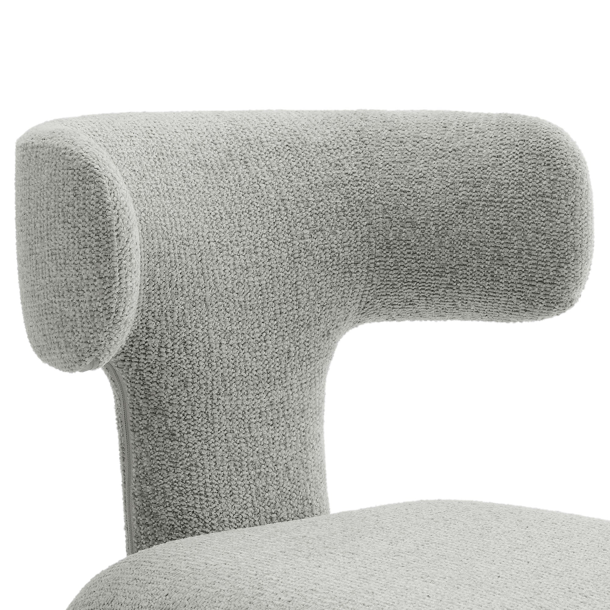 Modway Stellan Curved Back Boucle Upholstered Dining Chair Set of 2