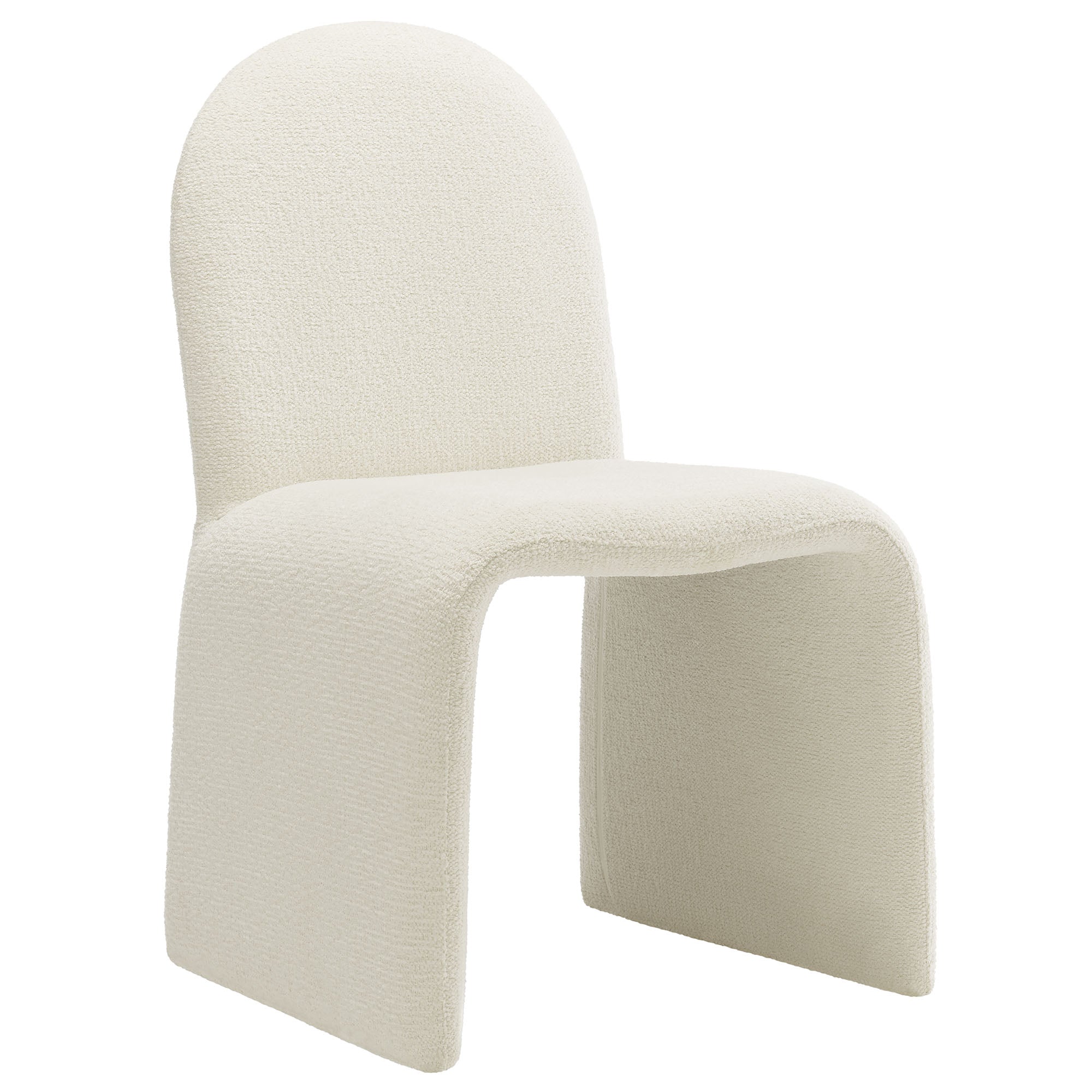 Modway Junia Boucle Upholstered Arch Armless Dining Chair