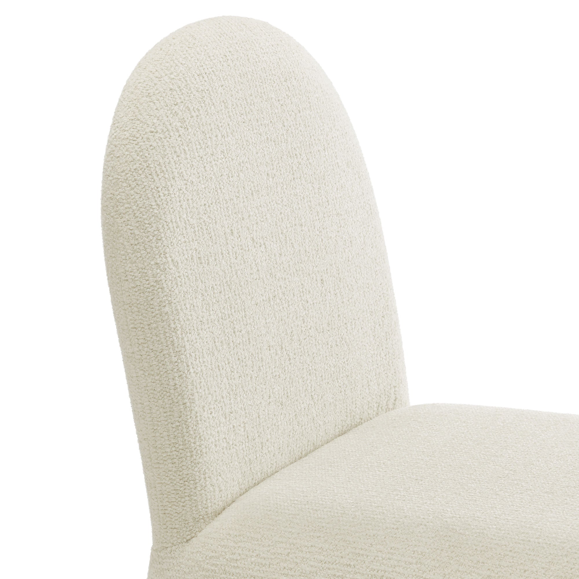 Modway Junia Boucle Upholstered Arch Armless Dining Chair