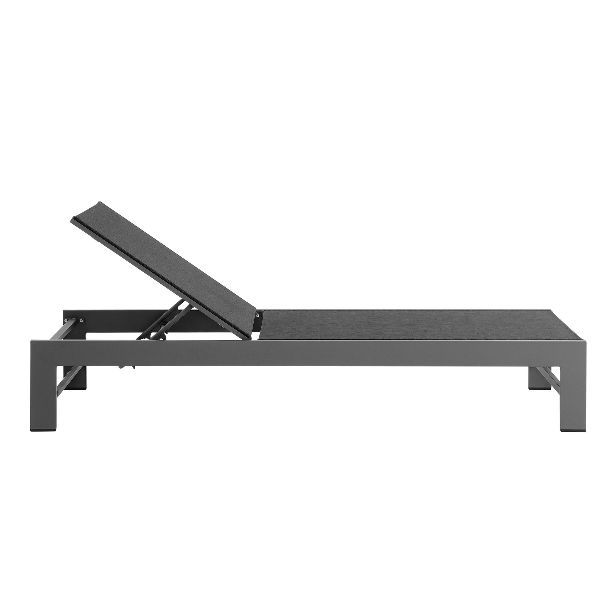 Modway Tahoe Outdoor Patio Mesh and Aluminum Chaise Lounge