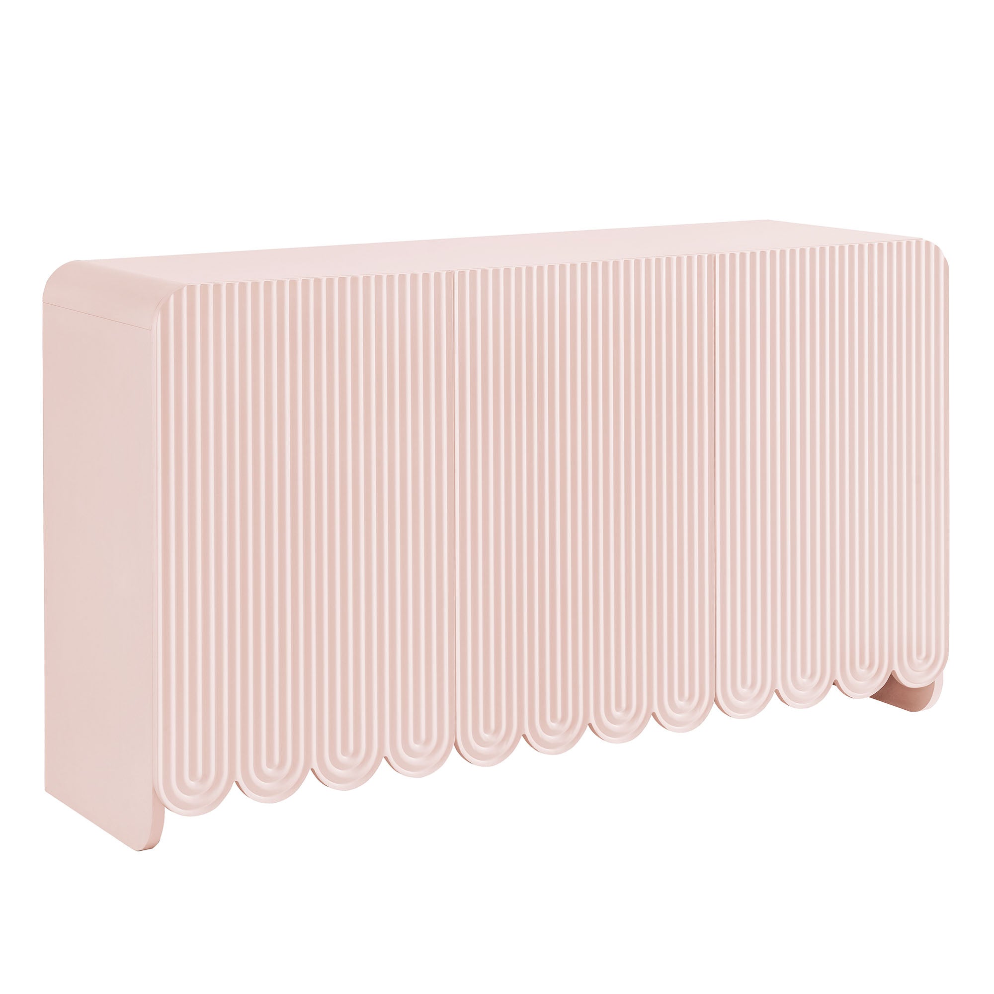 Modway Dahlia Fluted and Scalloped Sideboard Storage Cabinet