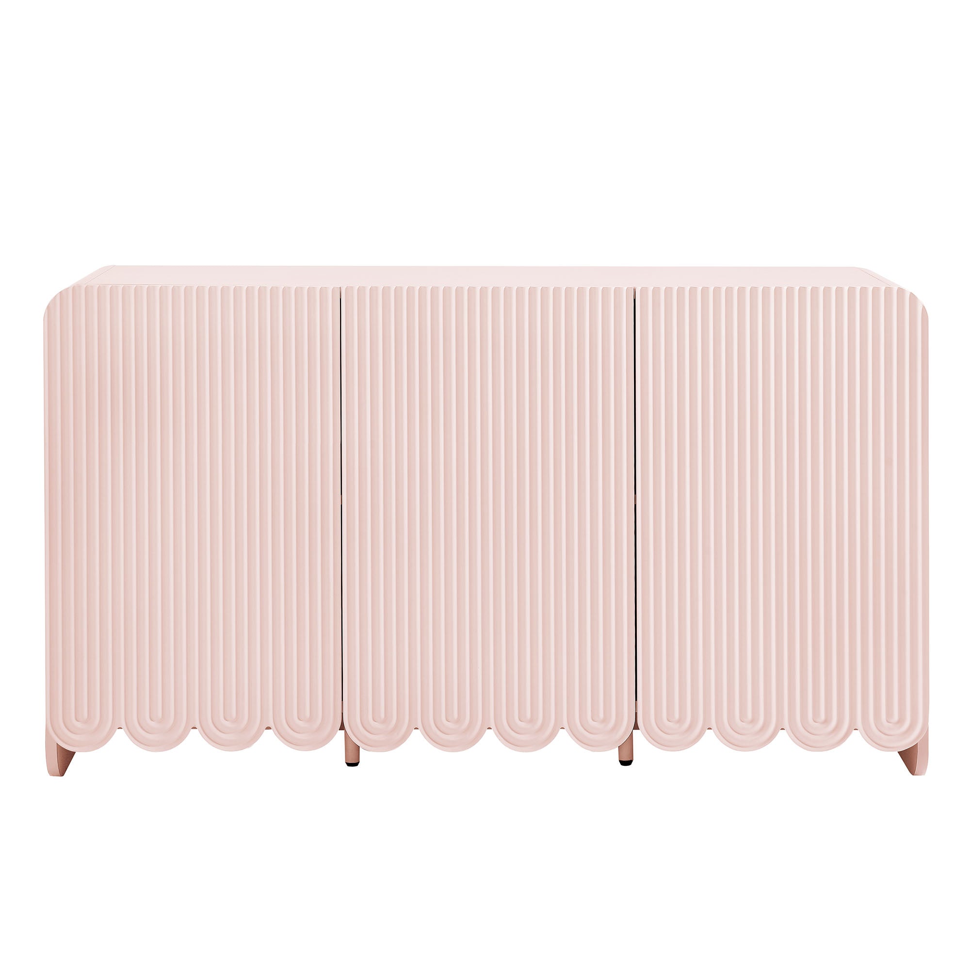 Modway Dahlia Fluted and Scalloped Sideboard Storage Cabinet