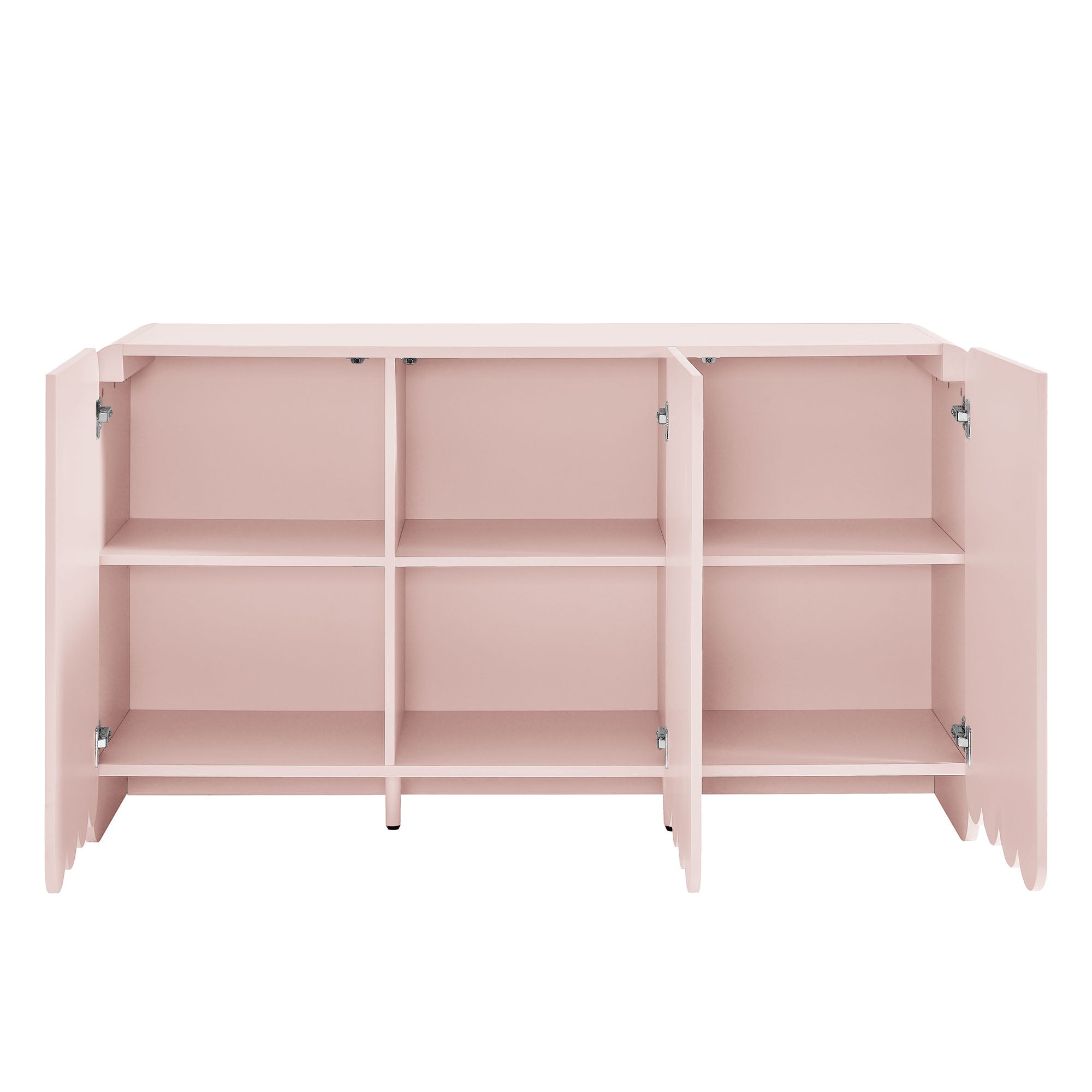 Modway Dahlia Fluted and Scalloped Sideboard Storage Cabinet