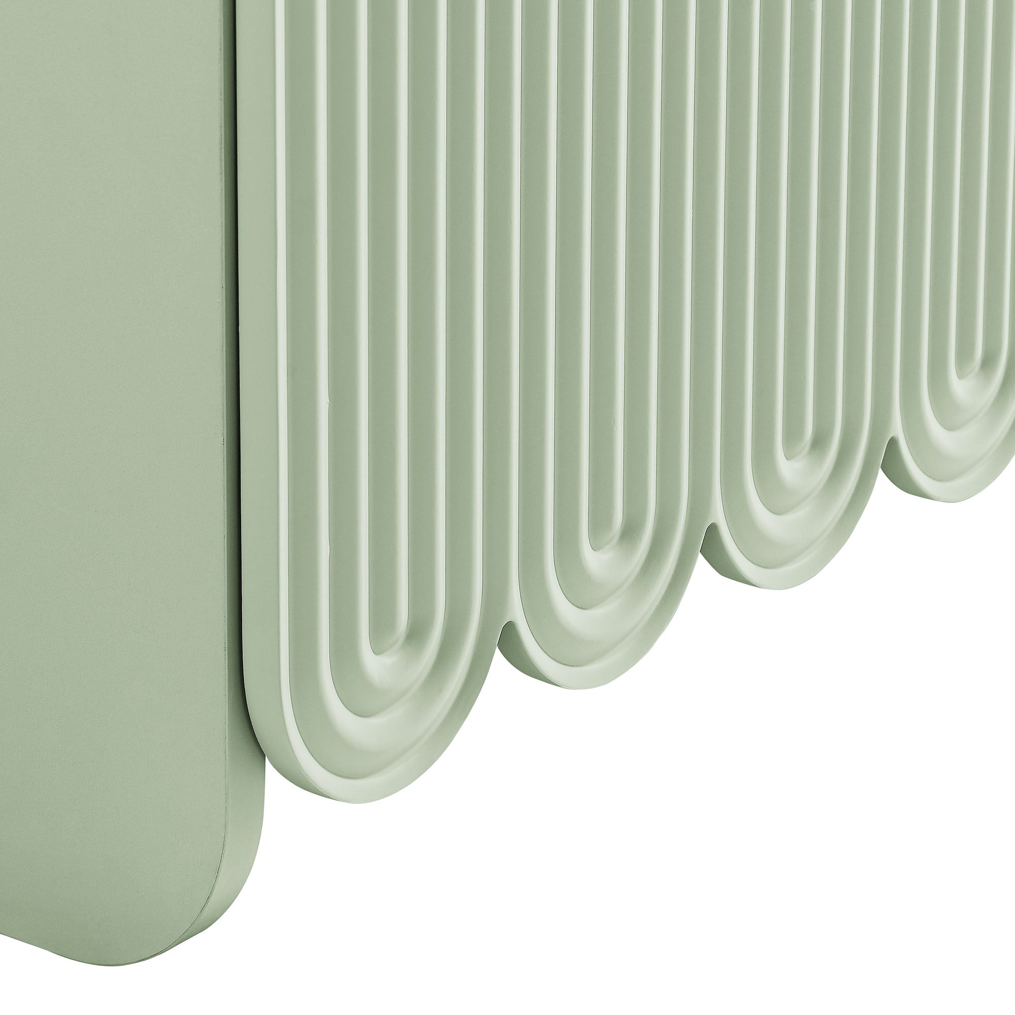 Modway Dahlia Fluted and Scalloped Sideboard Storage Cabinet