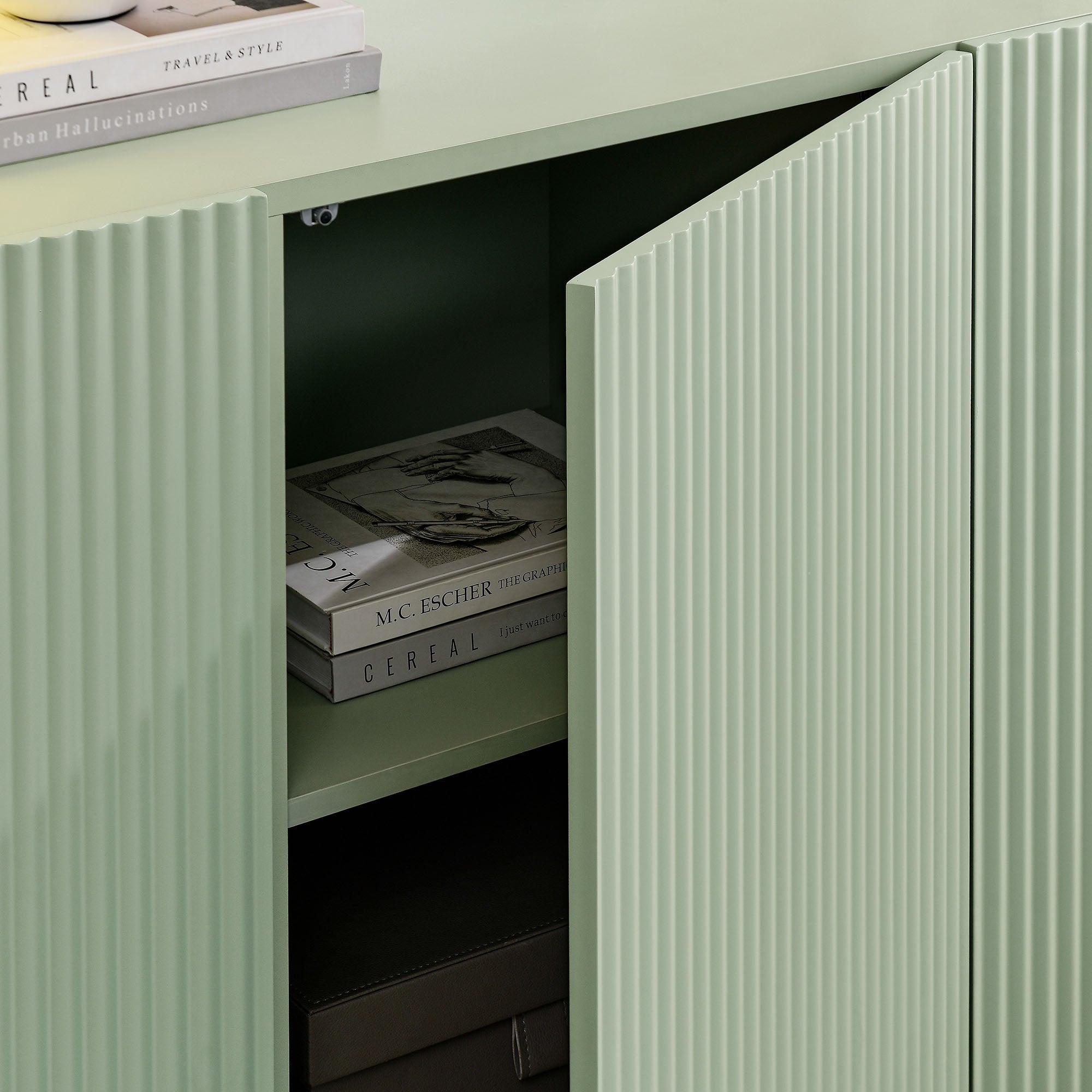 Modway Dahlia Fluted and Scalloped Sideboard Storage Cabinet