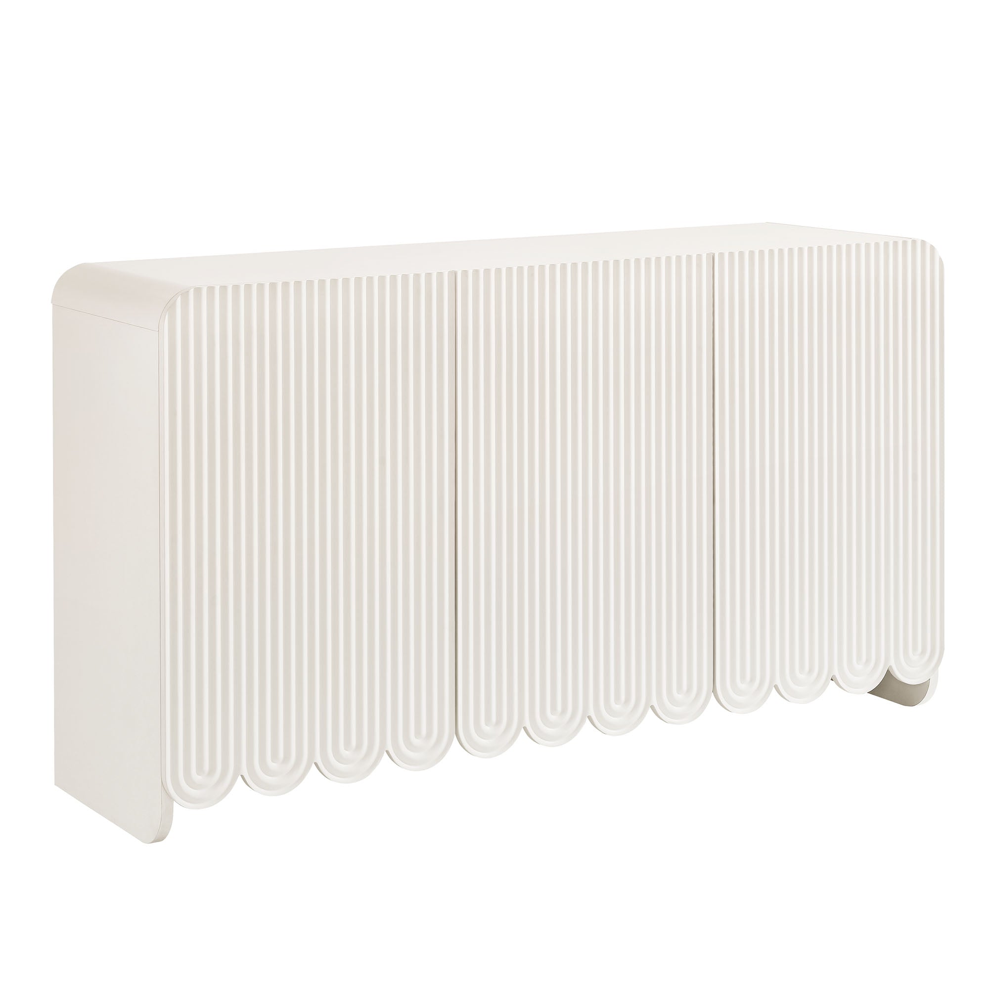 Modway Dahlia Fluted and Scalloped Sideboard Storage Cabinet