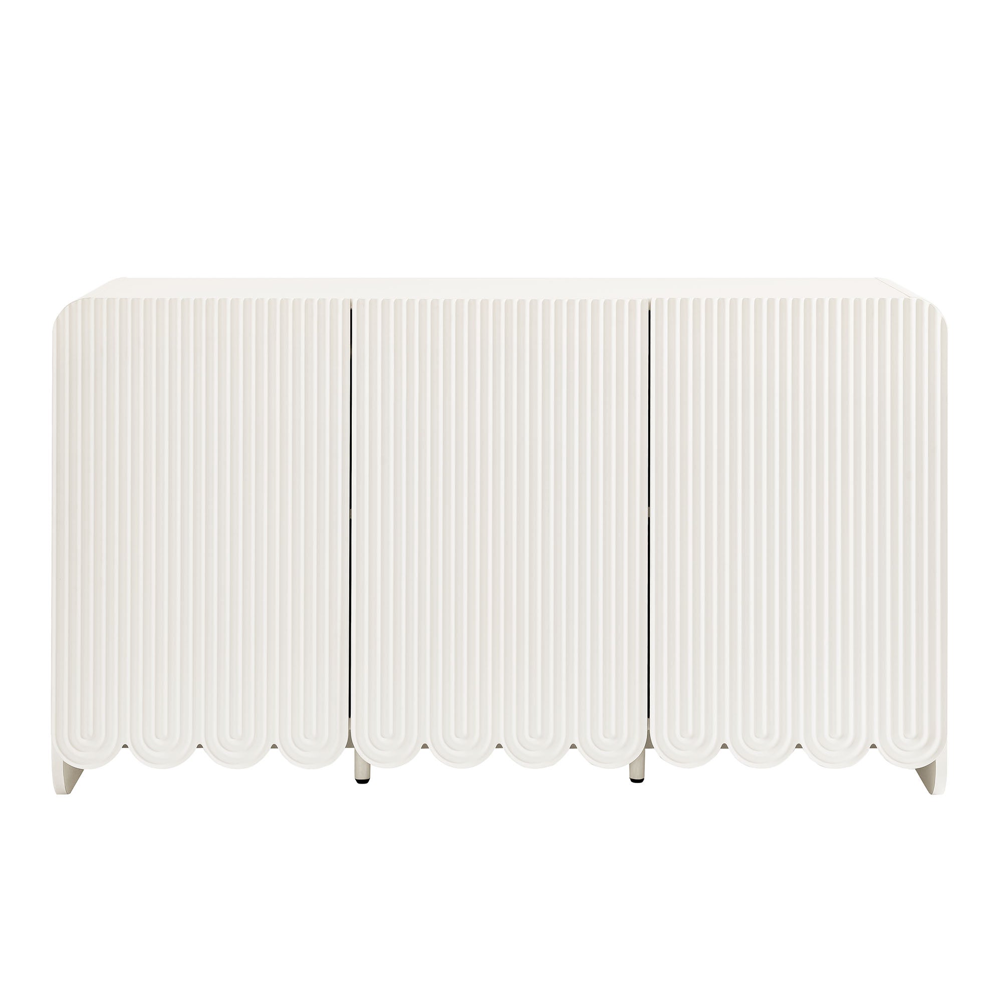 Modway Dahlia Fluted and Scalloped Sideboard Storage Cabinet
