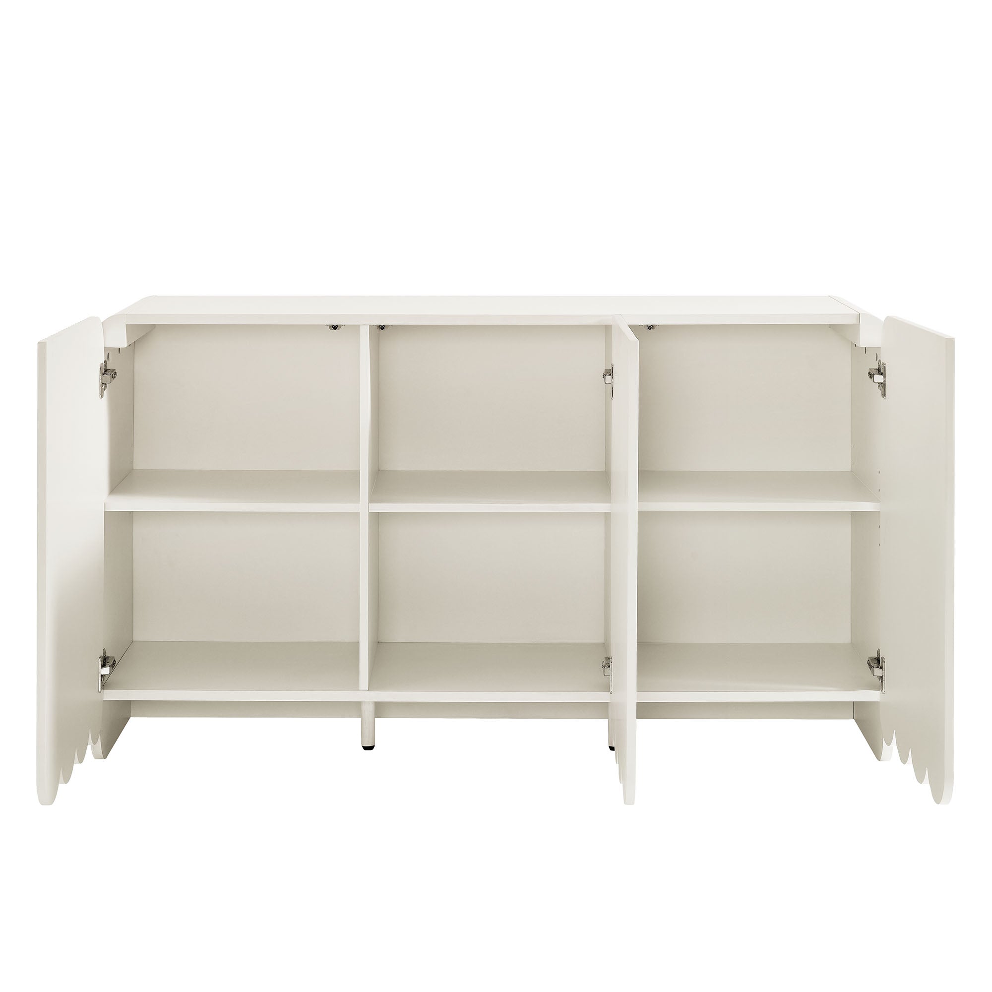 Modway Dahlia Fluted and Scalloped Sideboard Storage Cabinet