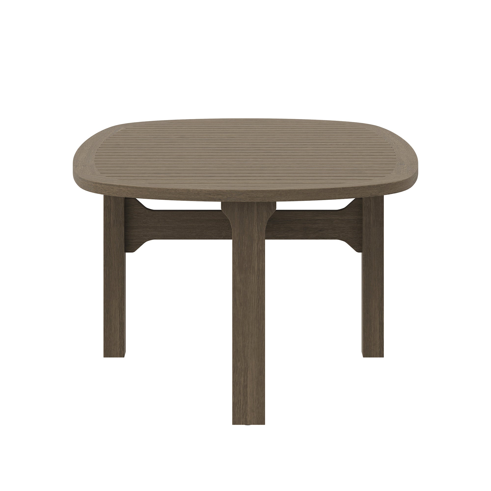 Modway Saratoga Oval Outdoor Patio Teak Wood Coffee Table