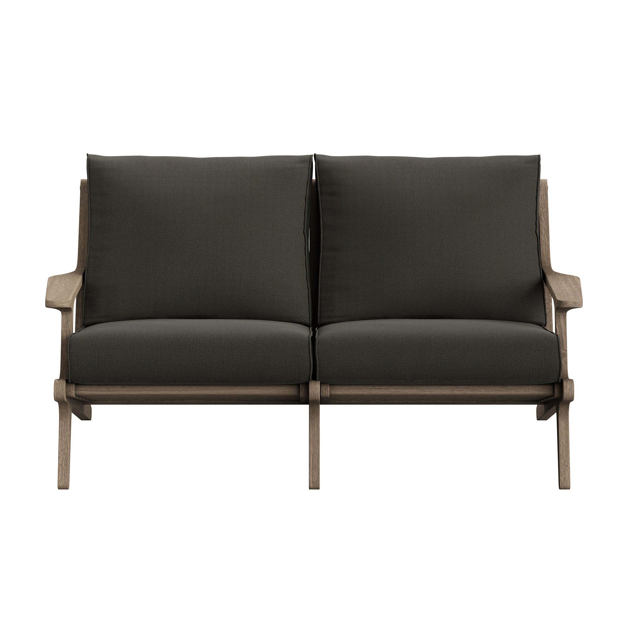 Modway EEI-7247 Saratoga Outdoor Patio Teak Wood Loveseat