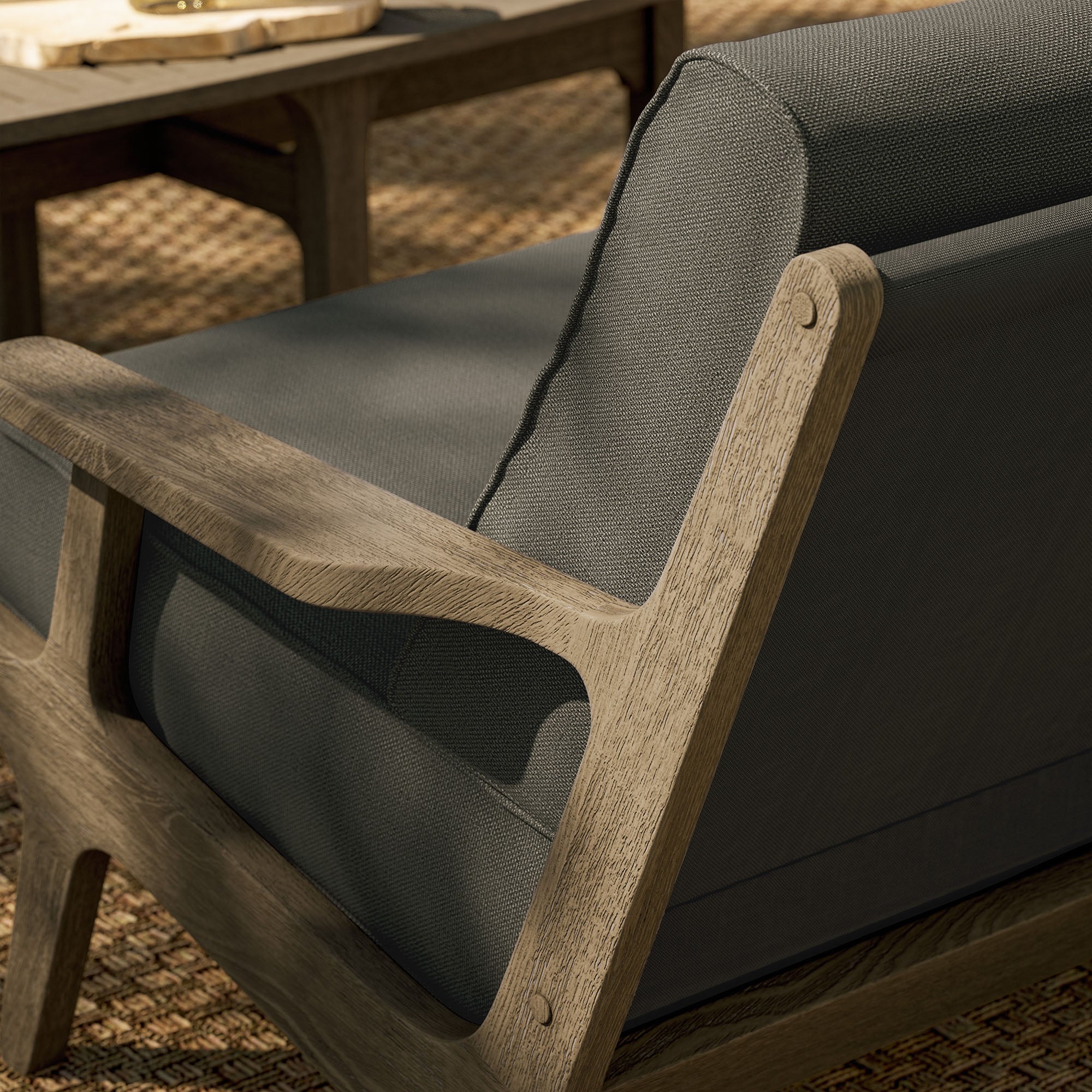 Modway EEI-7247 Saratoga Outdoor Patio Teak Wood Loveseat