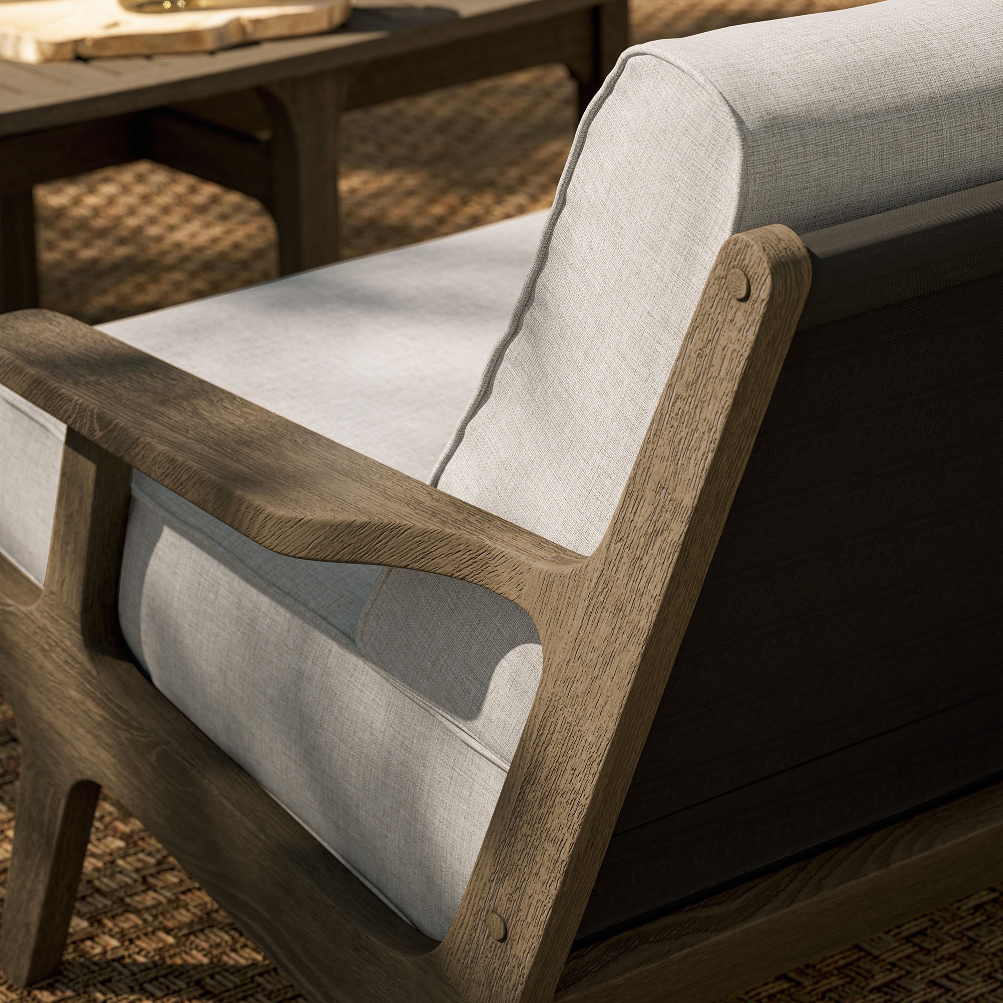 Modway EEI-7247 Saratoga Outdoor Patio Teak Wood Loveseat