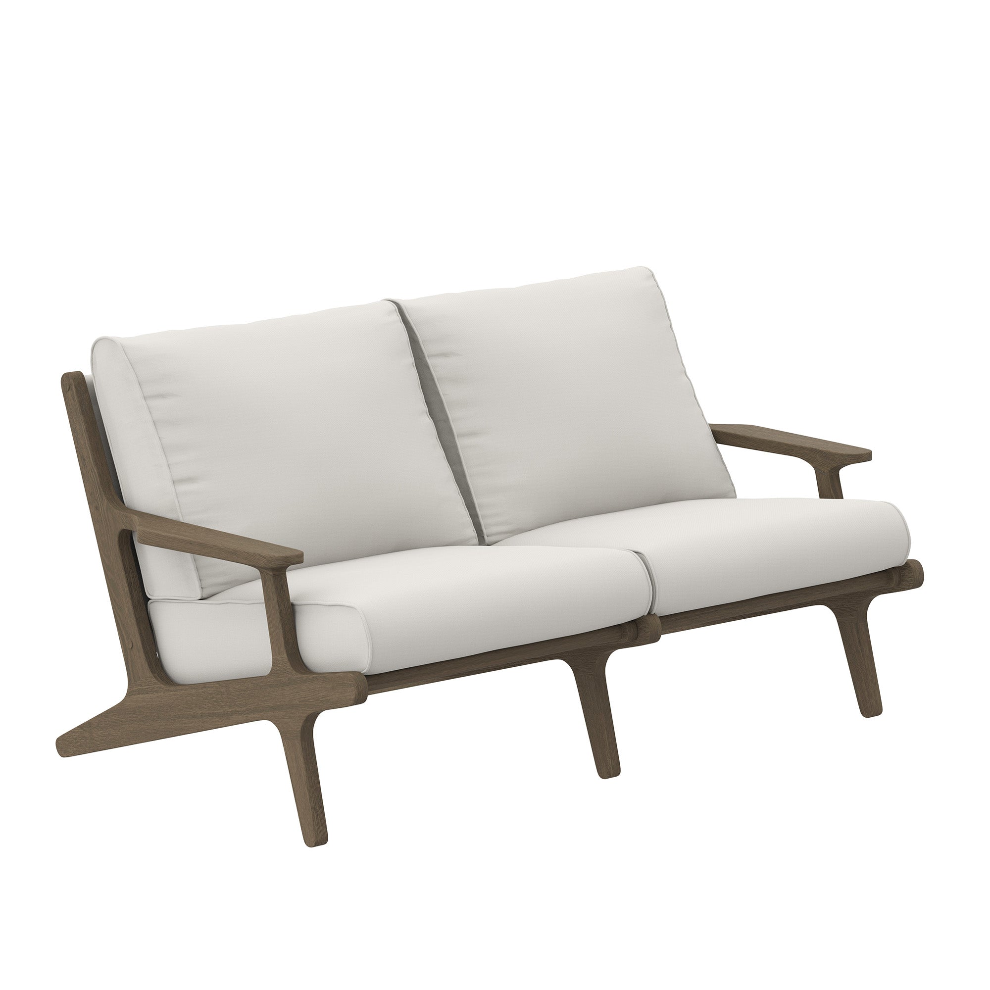 Modway Saratoga Outdoor Patio Teak Wood Loveseat