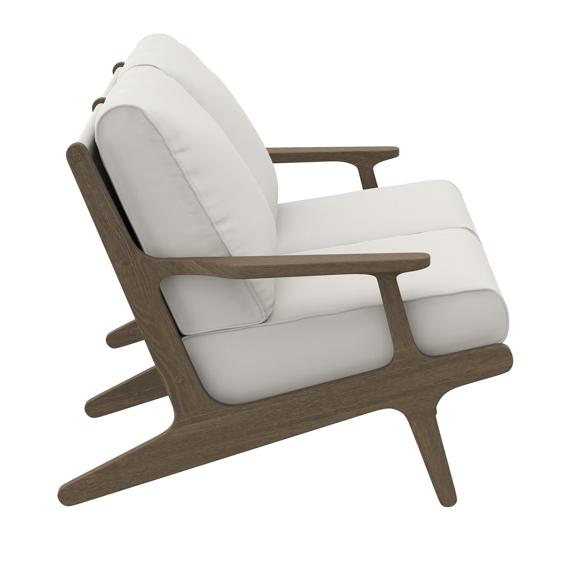 Modway Saratoga Outdoor Patio Teak Wood Loveseat
