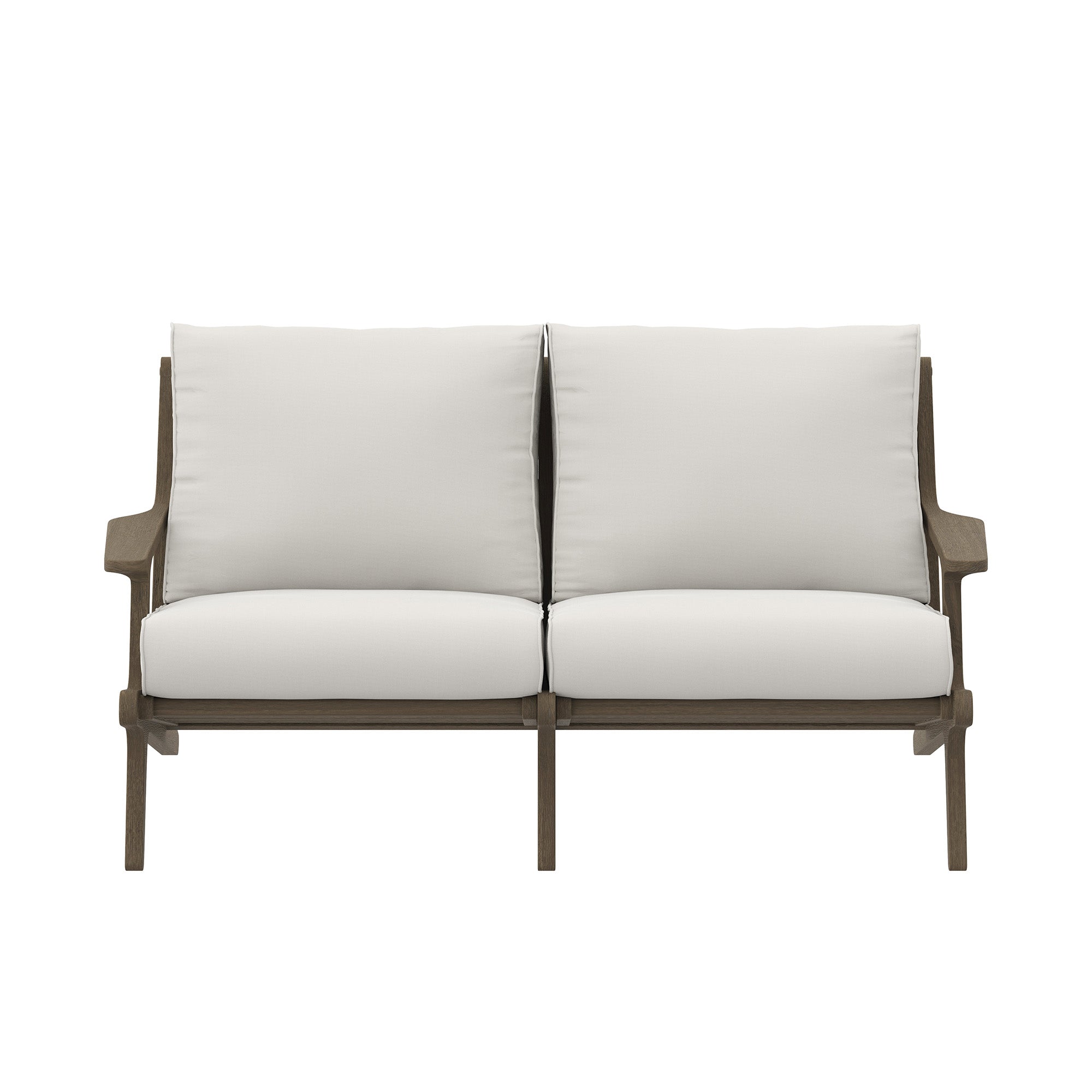Modway Saratoga Outdoor Patio Teak Wood Loveseat