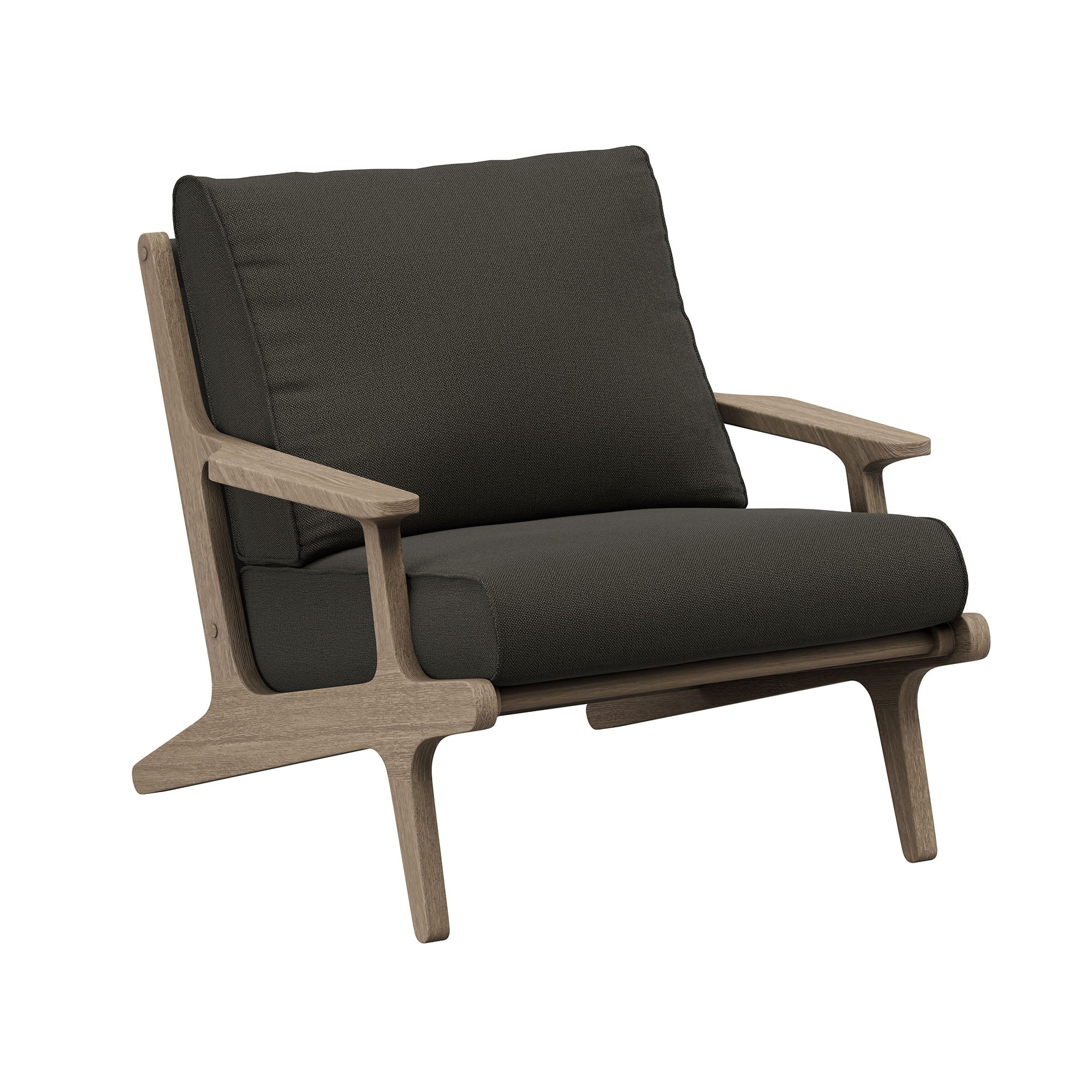 Modway EEI-7267 Saratoga 3-Piece Outdoor Patio Teak Wood Furniture Set with Lounge Chairs and Side Table