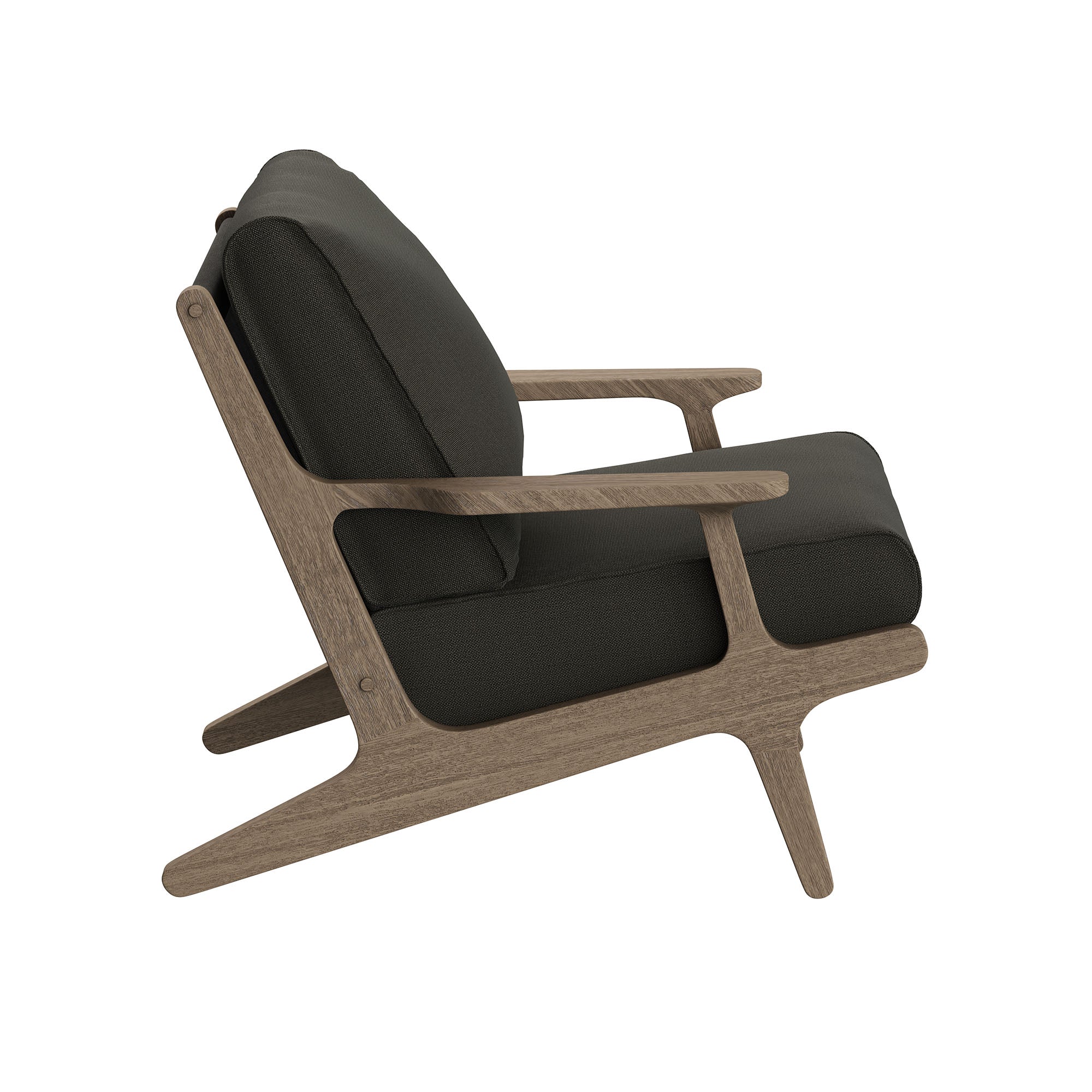 Modway EEI-7267 Saratoga 3-Piece Outdoor Patio Teak Wood Furniture Set with Lounge Chairs and Side Table