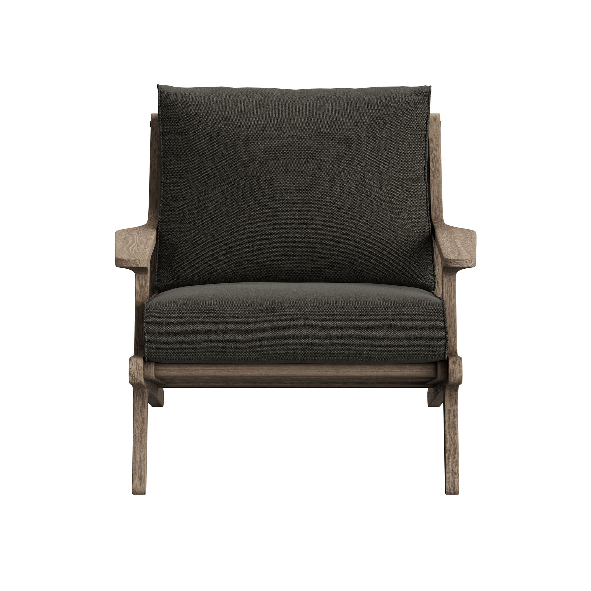 Modway EEI-7268 Saratoga Outdoor Patio Teak Wood Chair and Ottoman Set