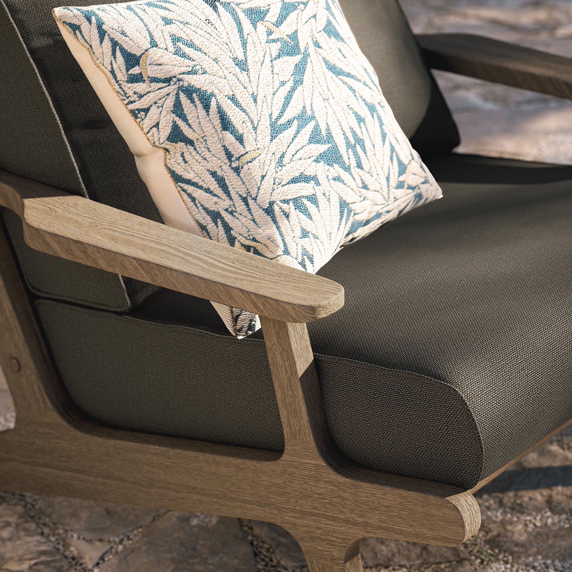 Modway EEI-7248 Saratoga Outdoor Patio Teak Wood Armchair