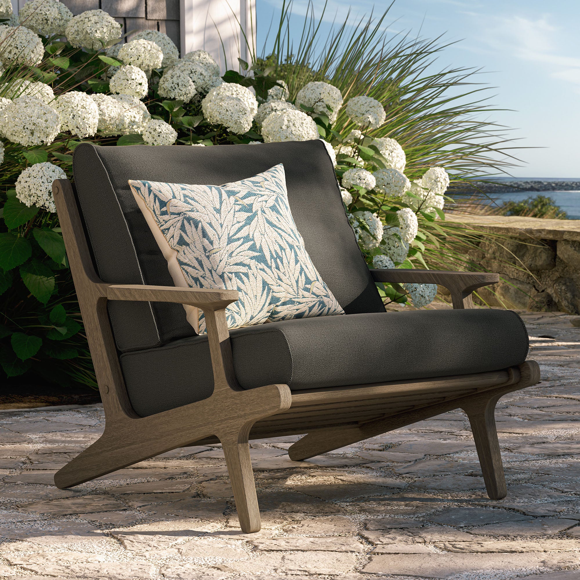 Modway EEI-7248 Saratoga Outdoor Patio Teak Wood Armchair