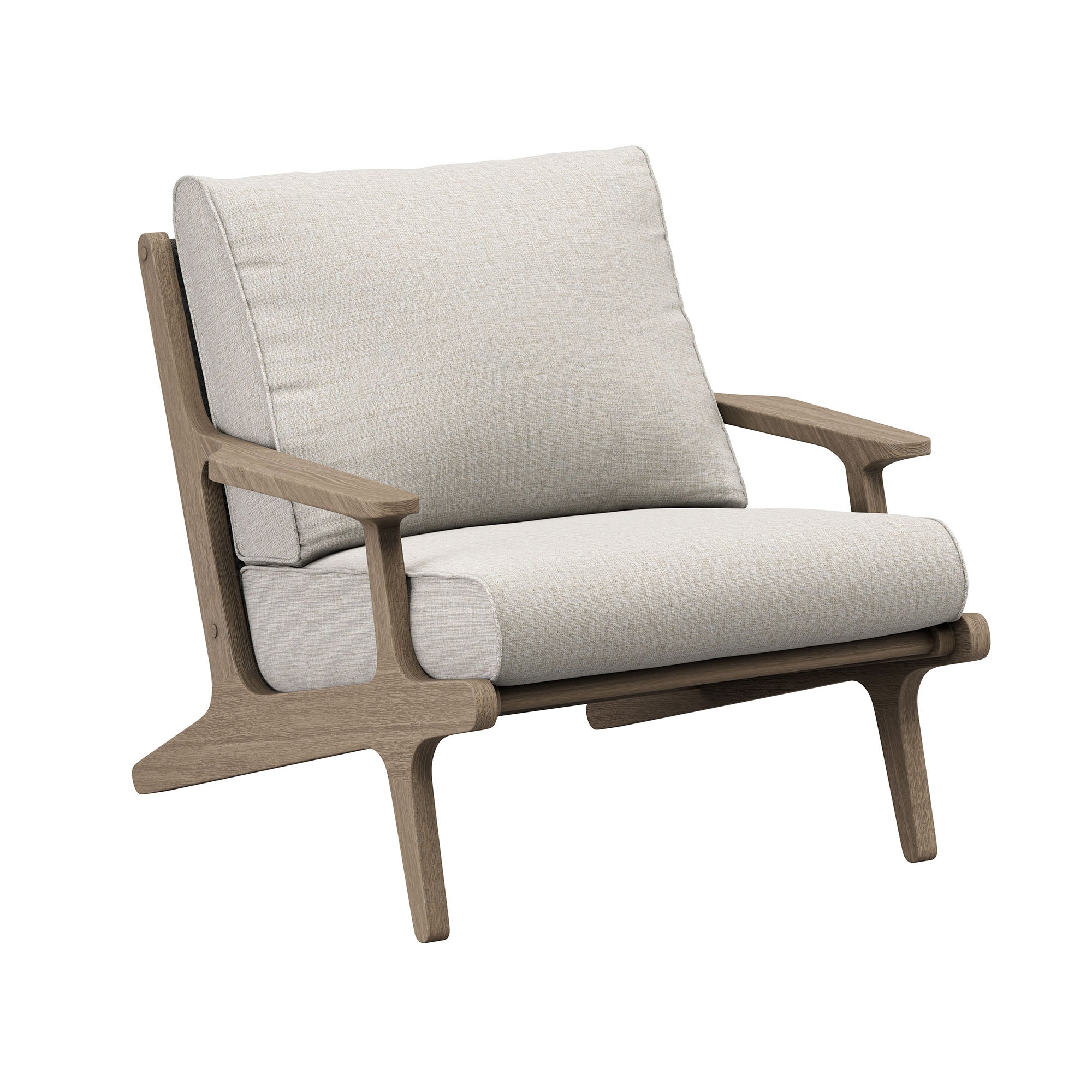Modway EEI-7267 Saratoga 3-Piece Outdoor Patio Teak Wood Furniture Set with Lounge Chairs and Side Table
