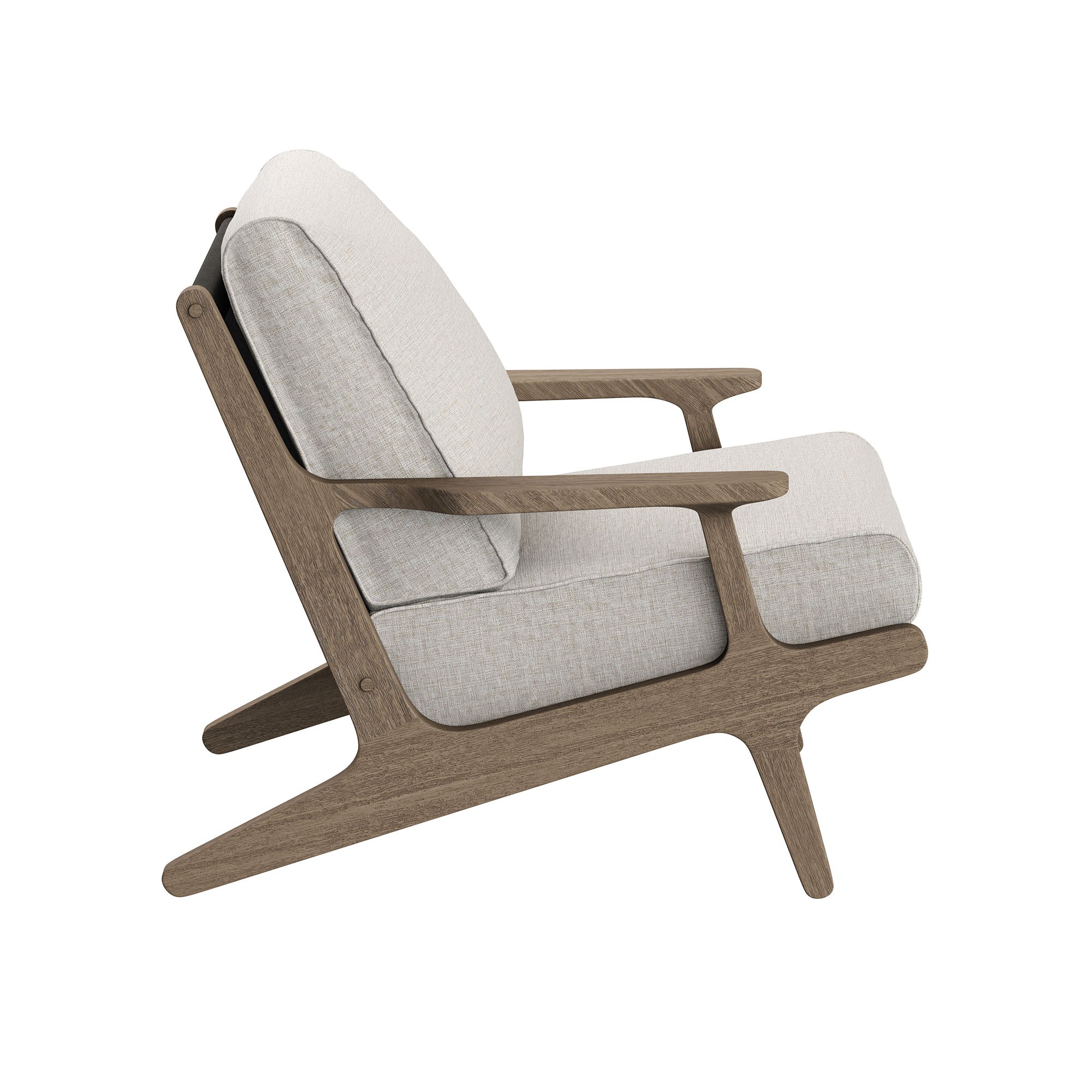Modway EEI-7267 Saratoga 3-Piece Outdoor Patio Teak Wood Furniture Set with Lounge Chairs and Side Table