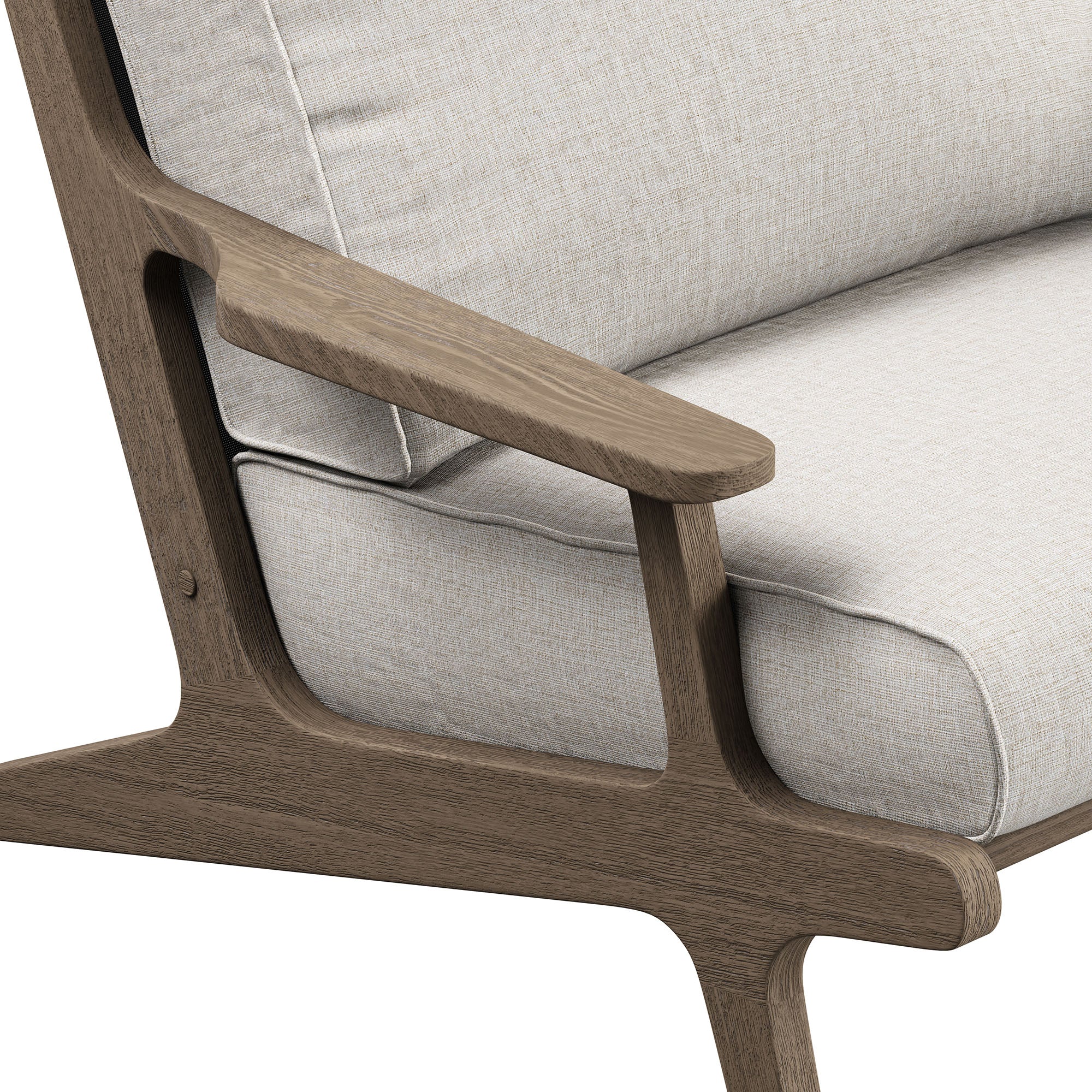 Modway EEI-7267 Saratoga 3-Piece Outdoor Patio Teak Wood Furniture Set with Lounge Chairs and Side Table