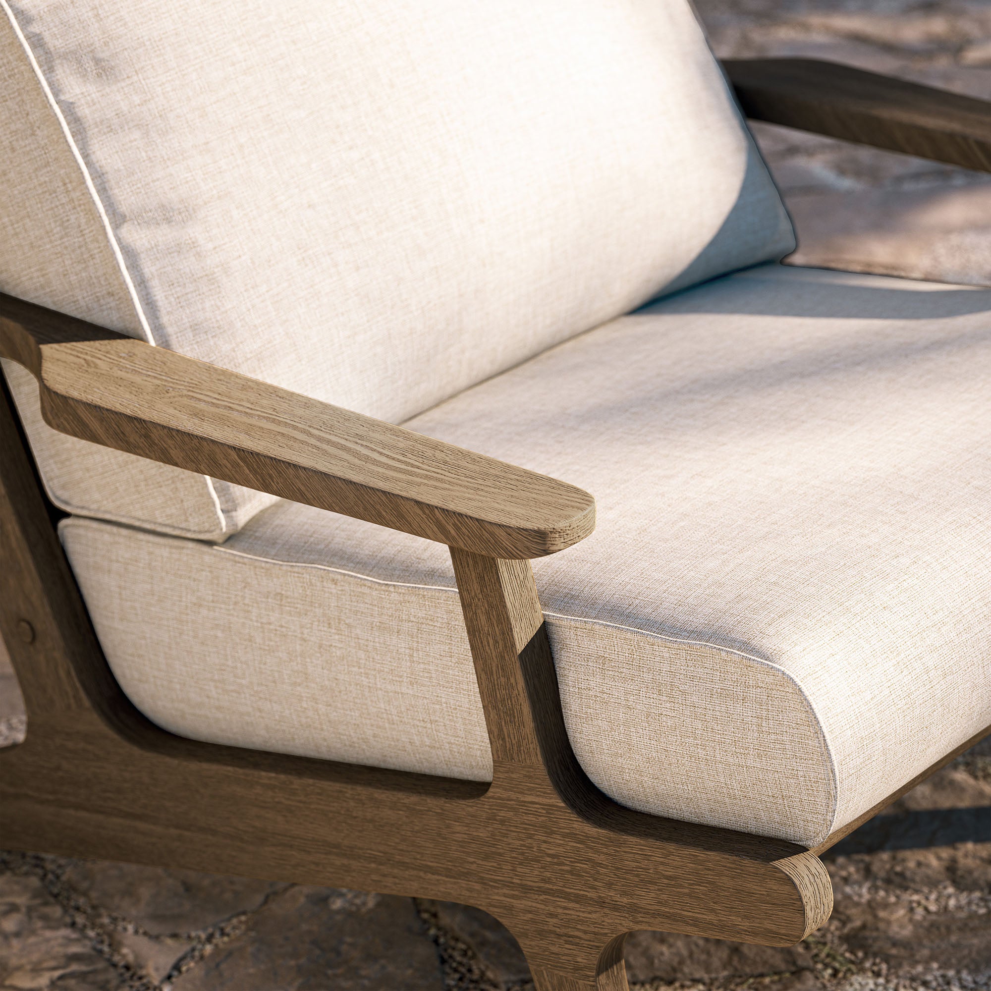 Modway EEI-7248 Saratoga Outdoor Patio Teak Wood Armchair