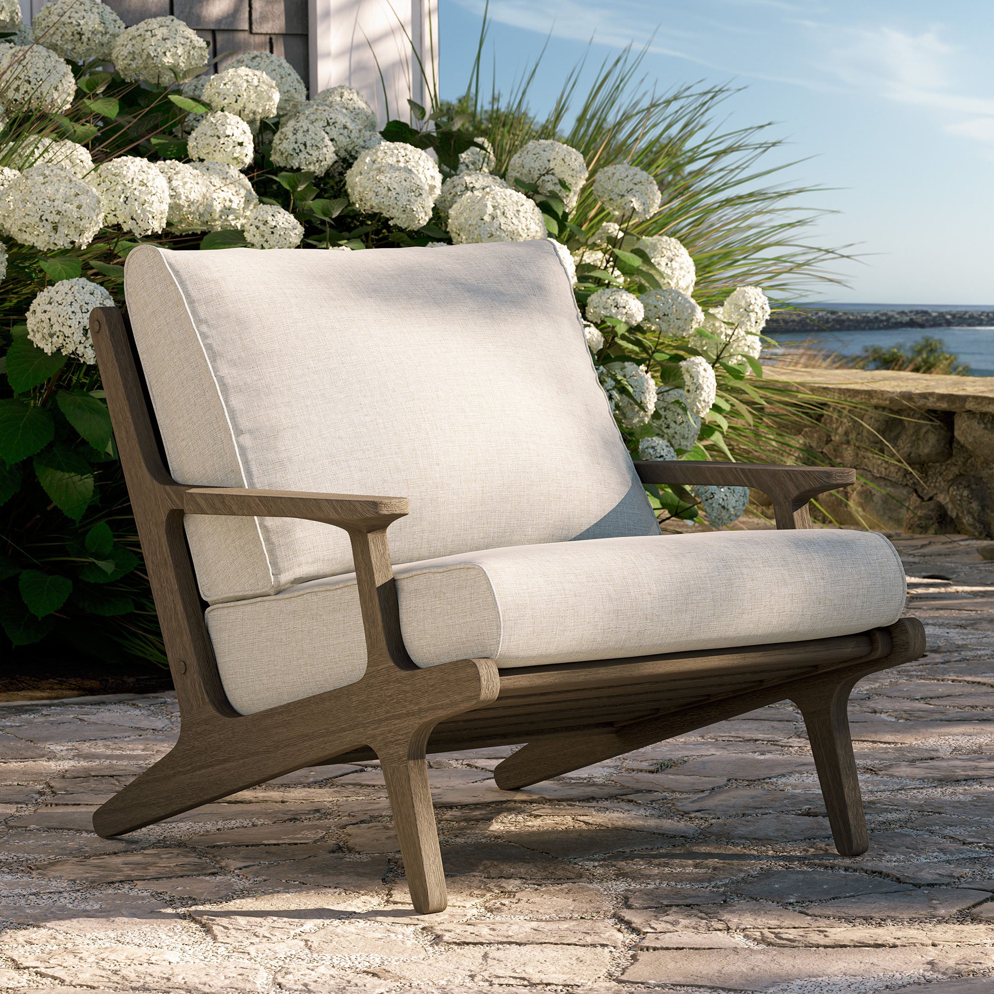 Modway EEI-7248 Saratoga Outdoor Patio Teak Wood Armchair