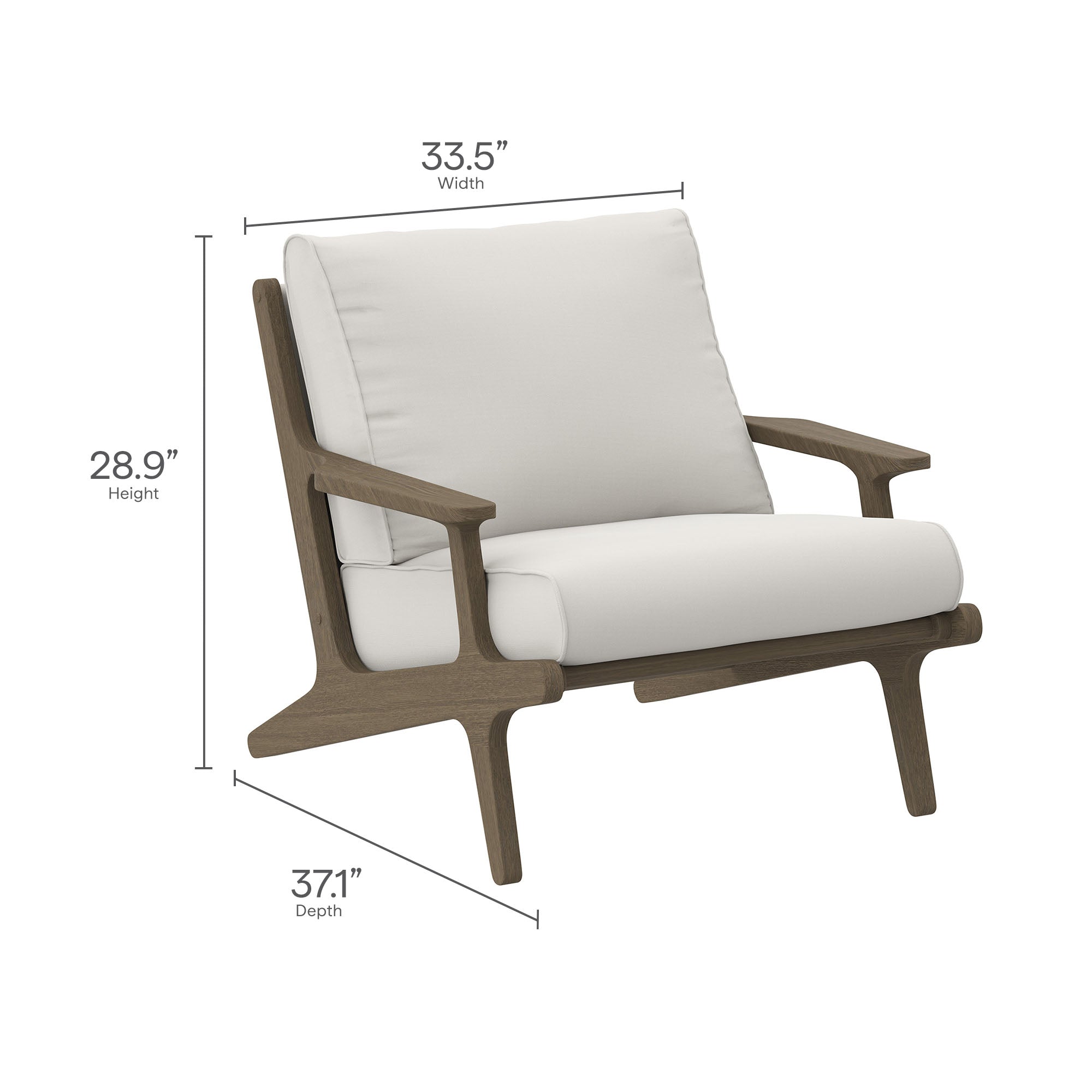 Modway Saratoga Outdoor Patio Teak Wood Armchair