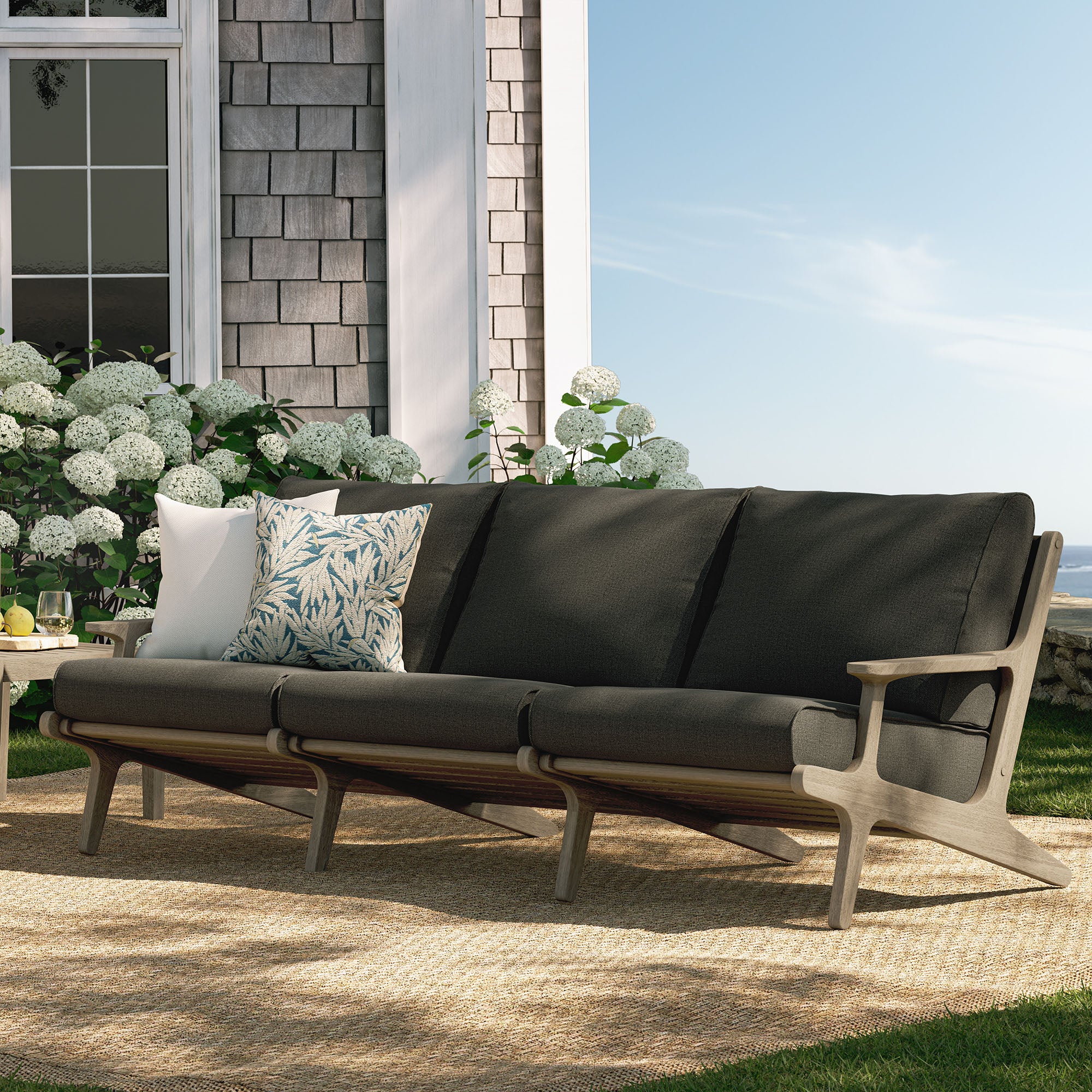 Modway EEI-7249 Saratoga Outdoor Patio Teak Sofa
