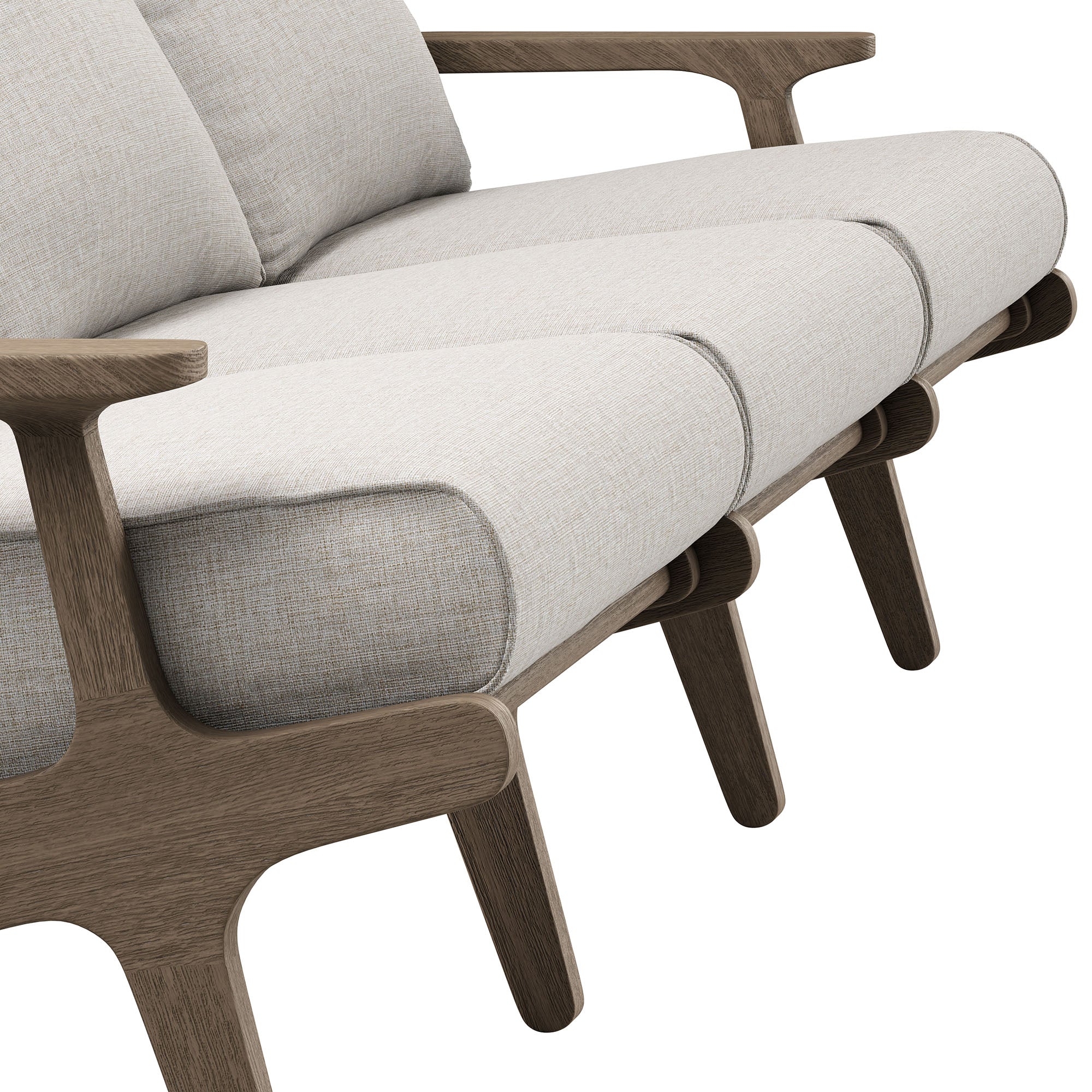 Modway EEI-7249 Saratoga Outdoor Patio Teak Sofa