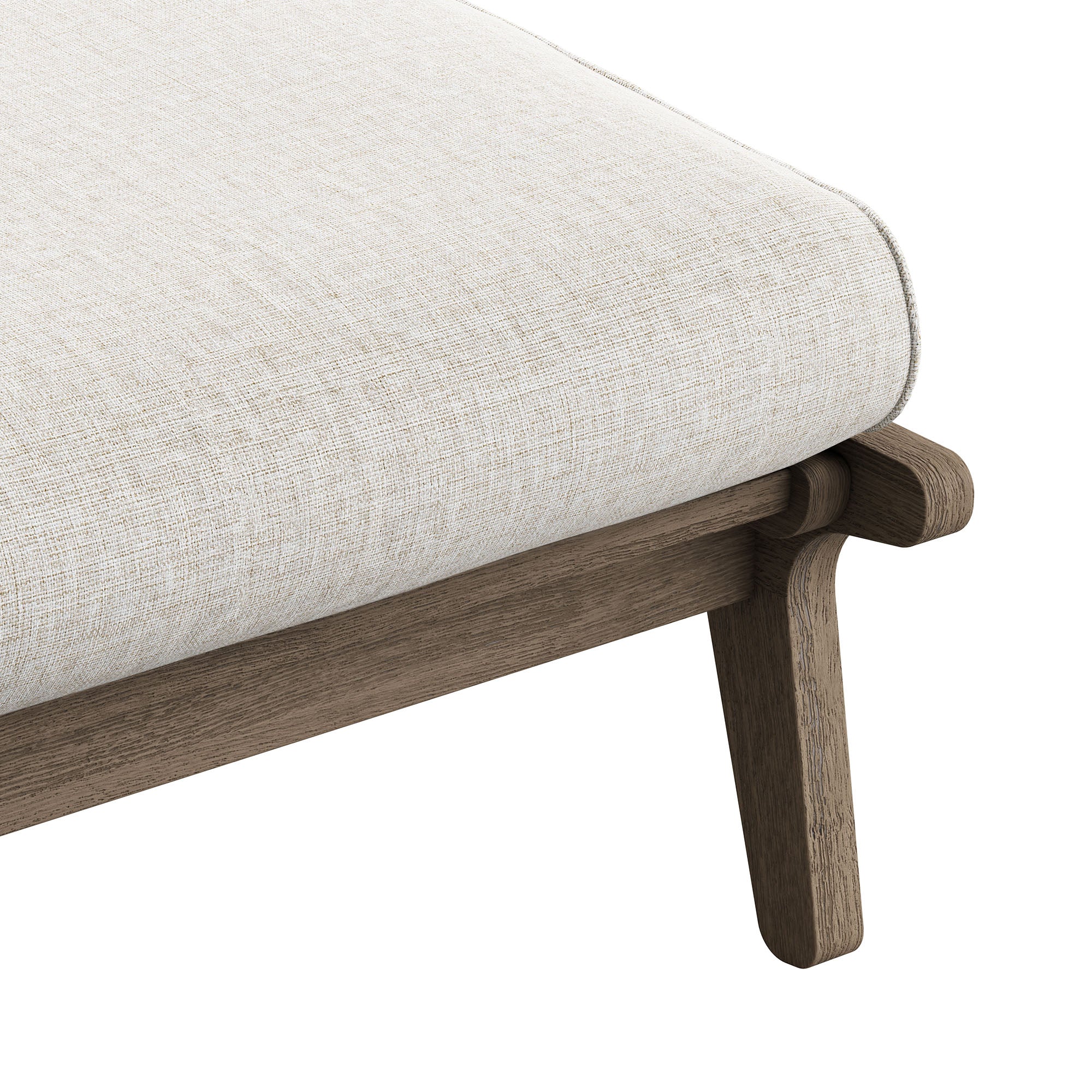 Modway EEI-7250 Saratoga Outdoor Patio Teak Ottoman