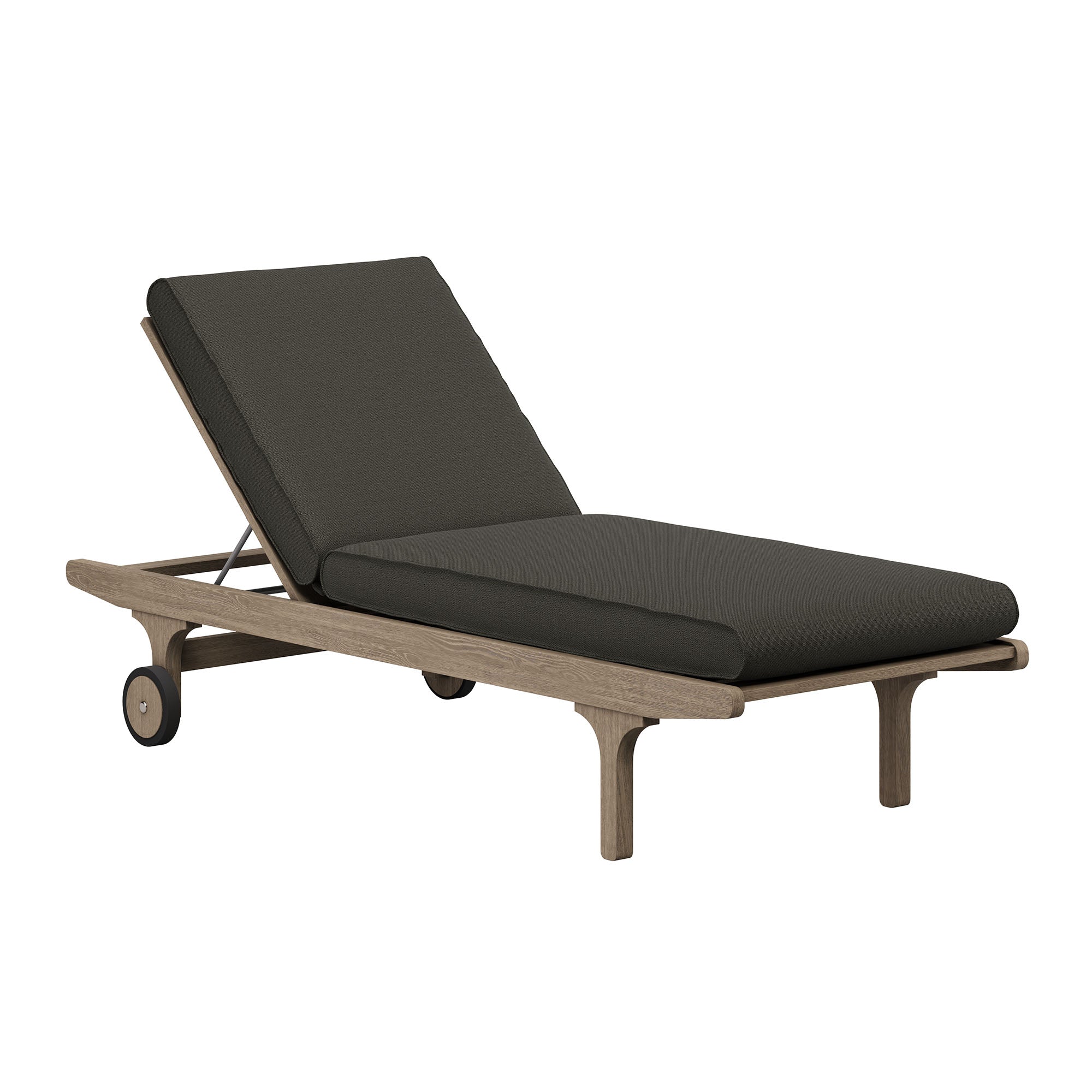 Modway EEI-7269 Saratoga Outdoor Patio Teak Wood 3-Piece Chaise Lounge Furniture Set