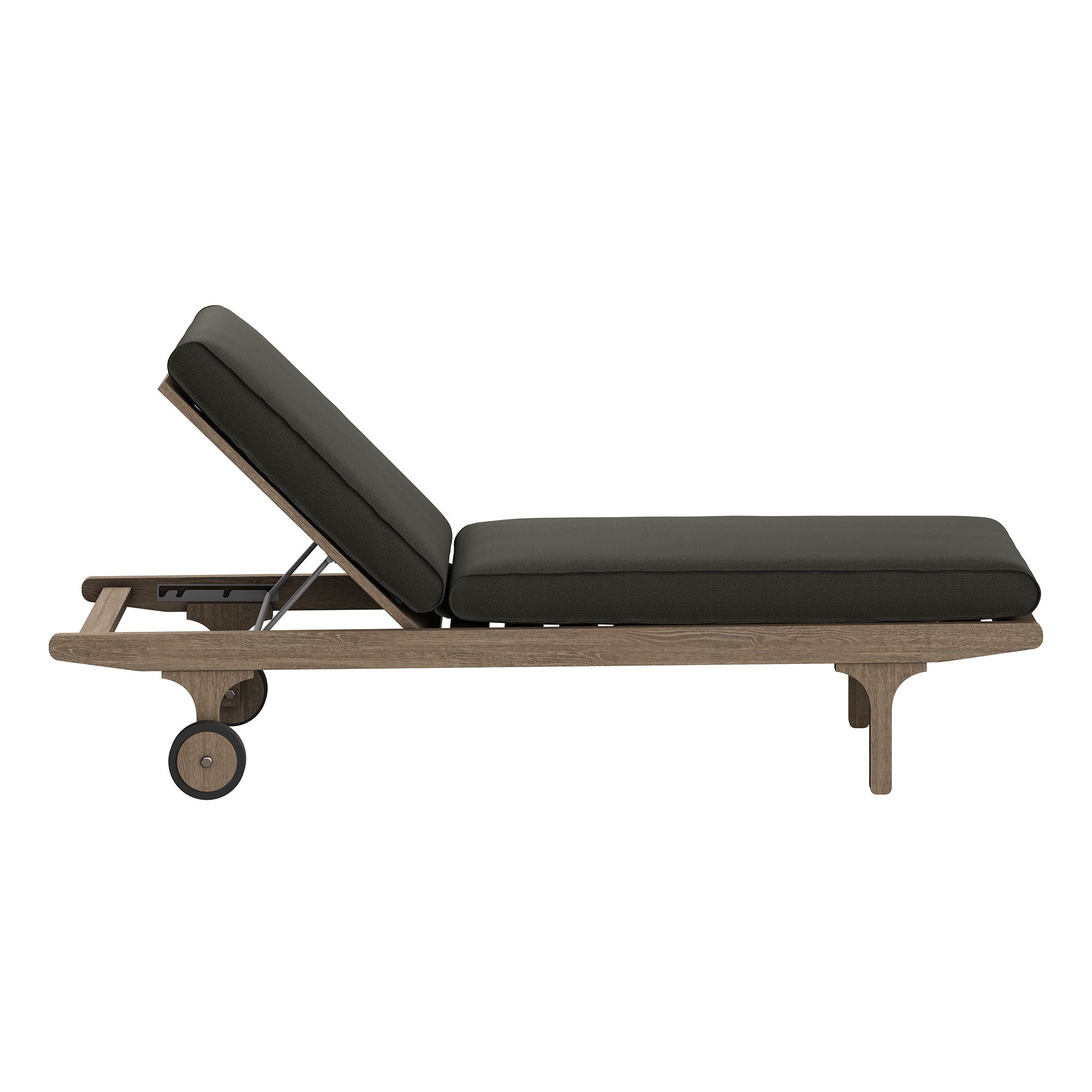 Modway EEI-7269 Saratoga Outdoor Patio Teak Wood 3-Piece Chaise Lounge Furniture Set