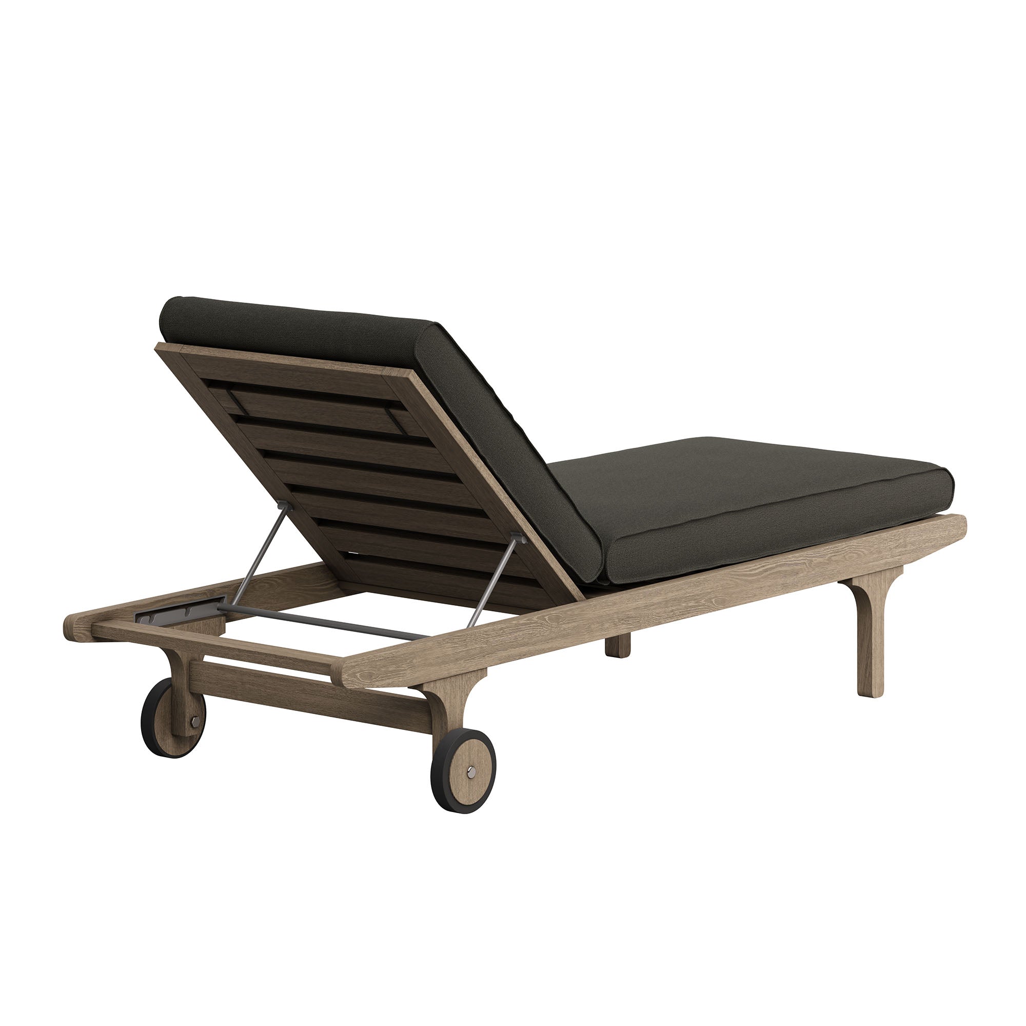 Modway EEI-7269 Saratoga Outdoor Patio Teak Wood 3-Piece Chaise Lounge Furniture Set