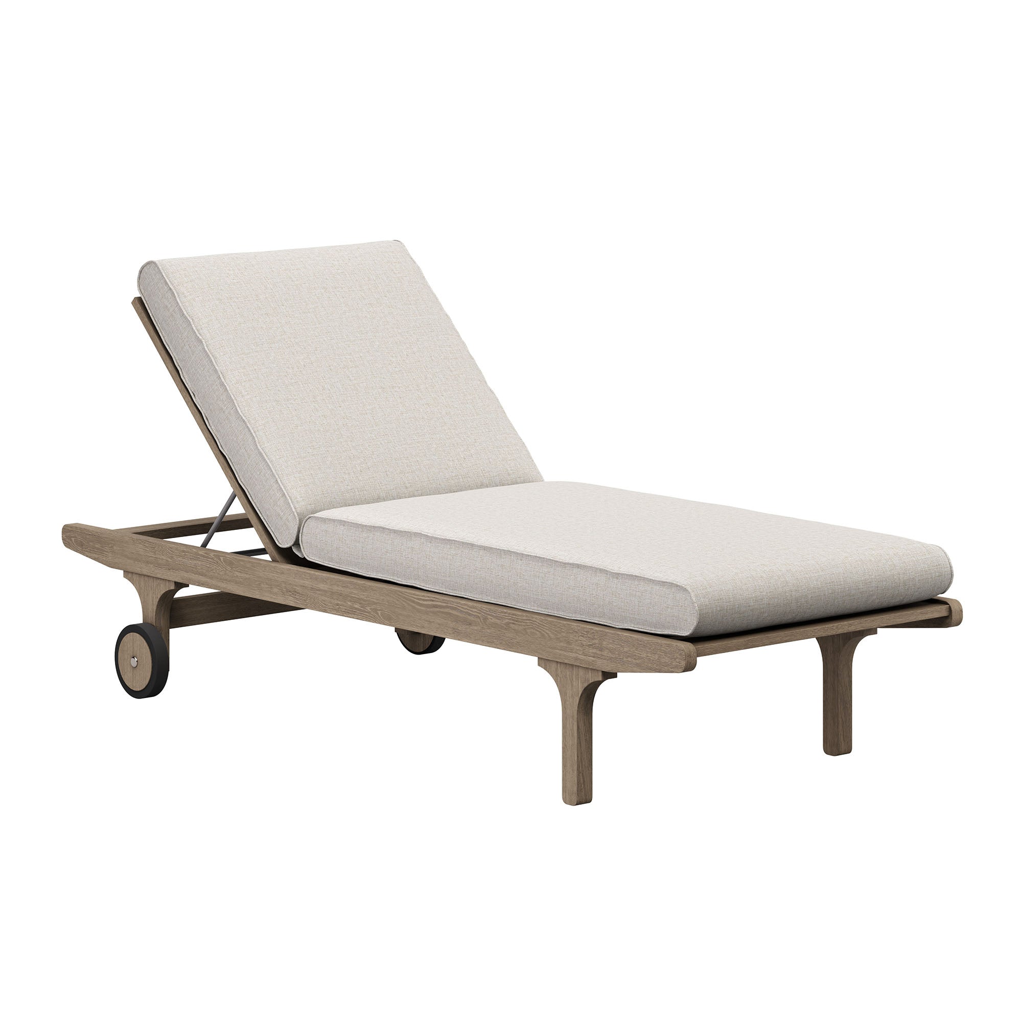 Modway EEI-7269 Saratoga Outdoor Patio Teak Wood 3-Piece Chaise Lounge Furniture Set